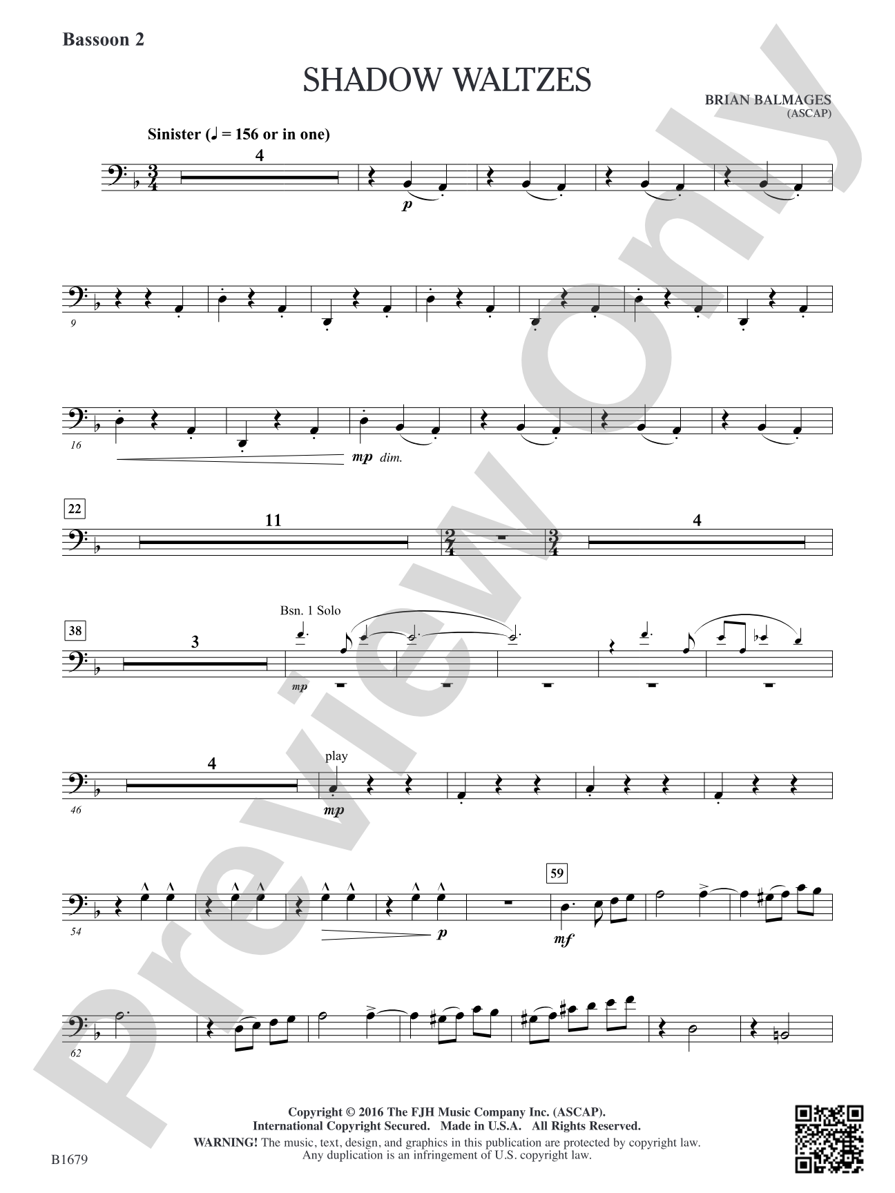 Shadow Waltzes: Bassoon 2