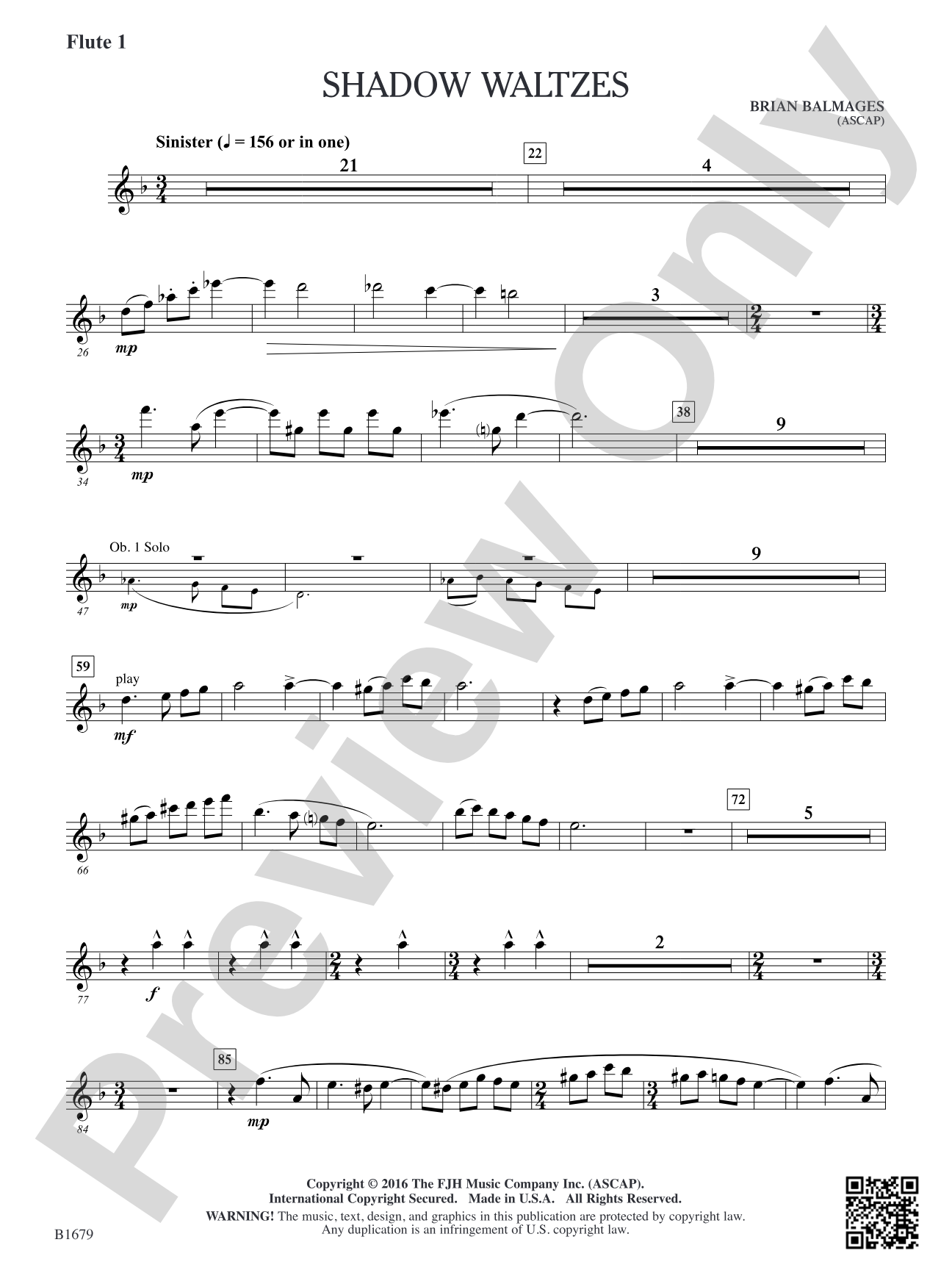 Shadow Waltzes: Flute 1