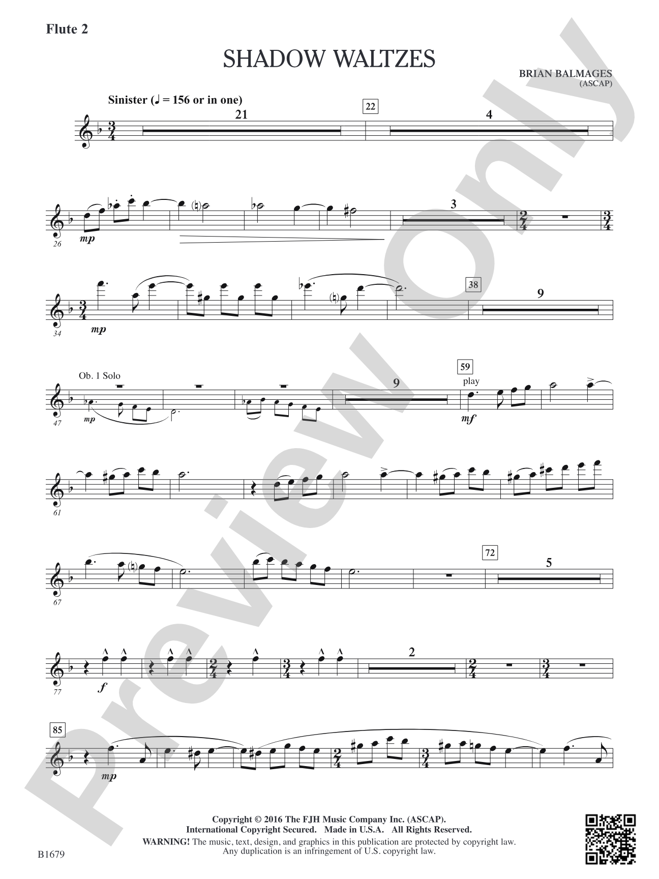 Shadow Waltzes: Flute 2