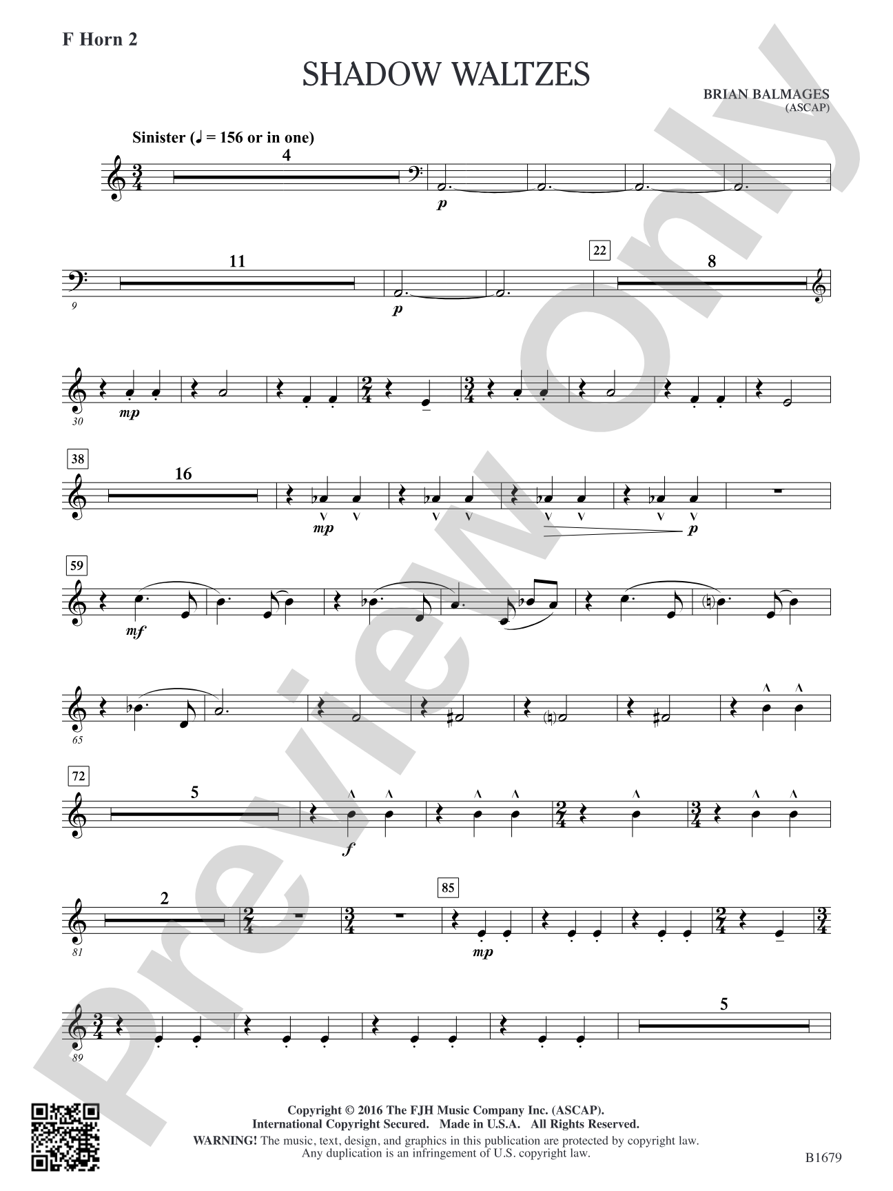 Shadow Waltzes: F Horn 2