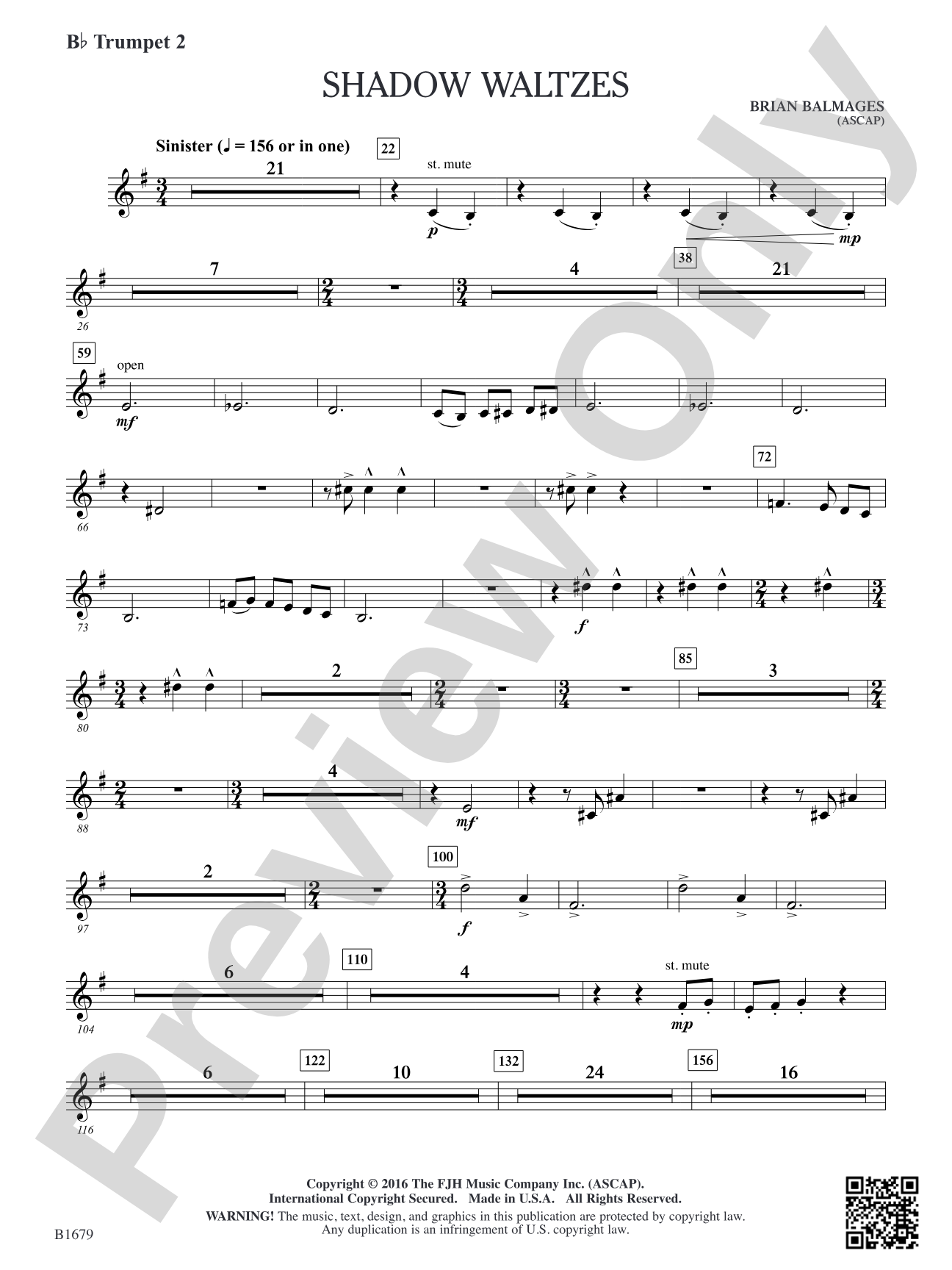 Shadow Waltzes: B-flat Trumpet 2