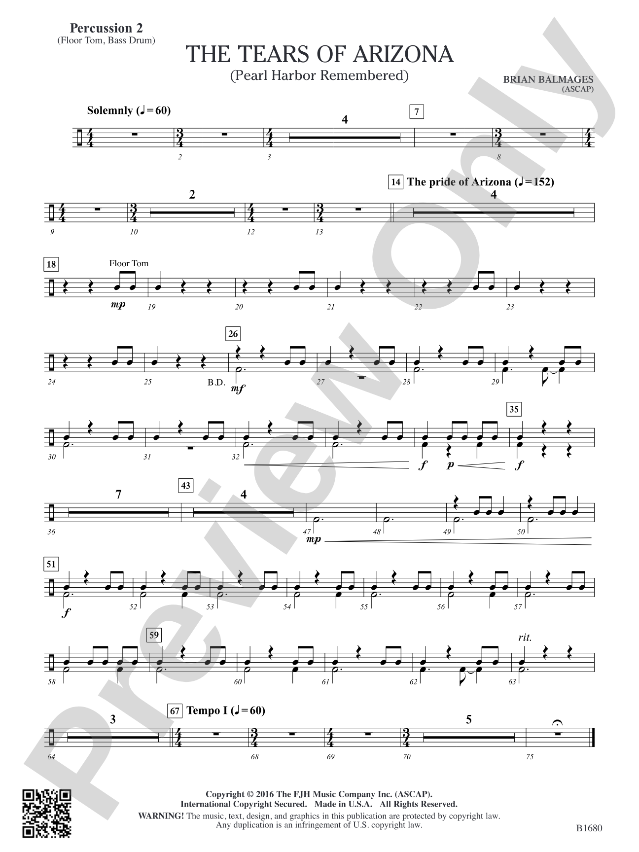 The Tears of Arizona: Percussion 2