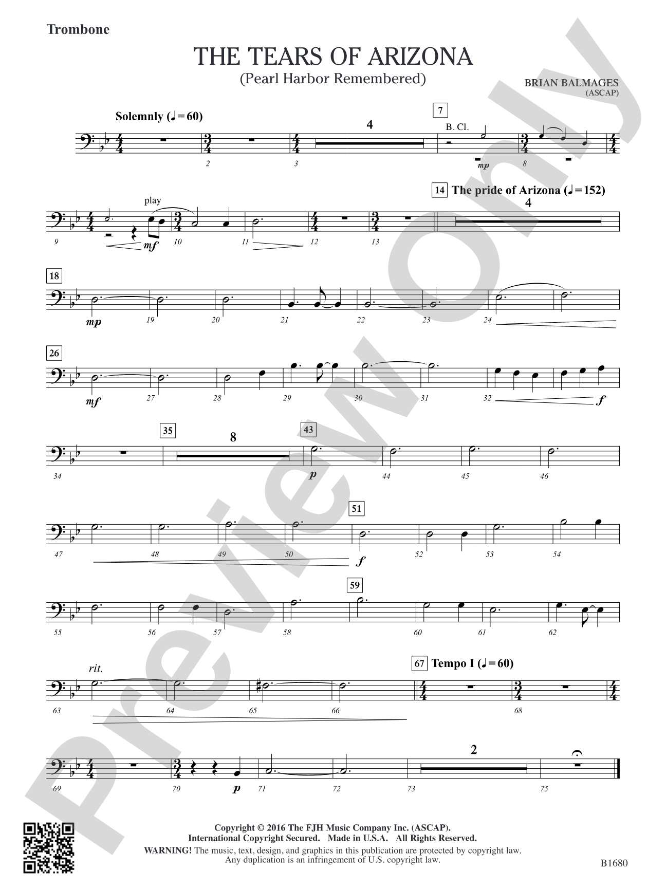 The Tears of Arizona: Trombone