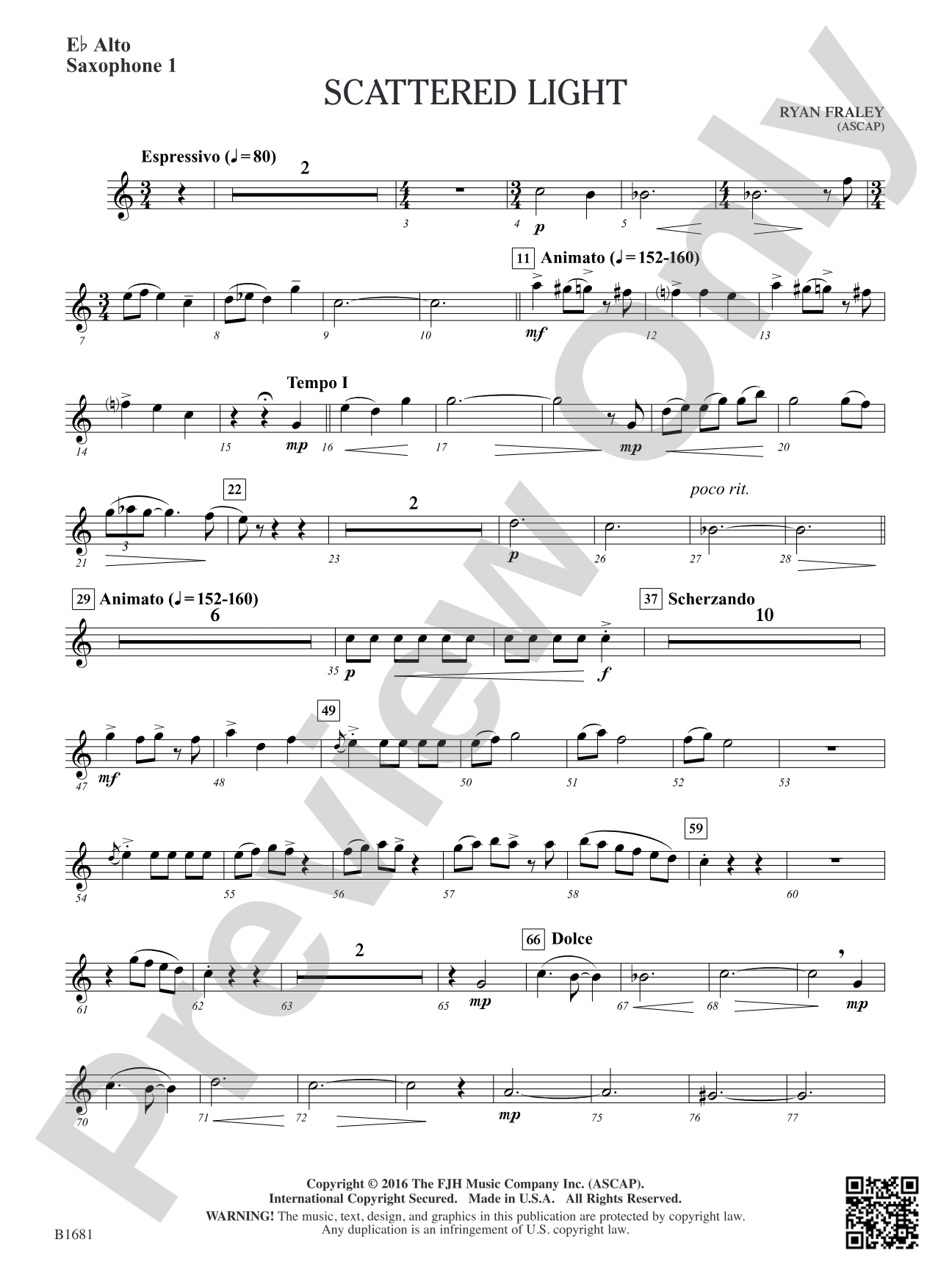 Scattered Light: E-flat Alto Saxophone 1