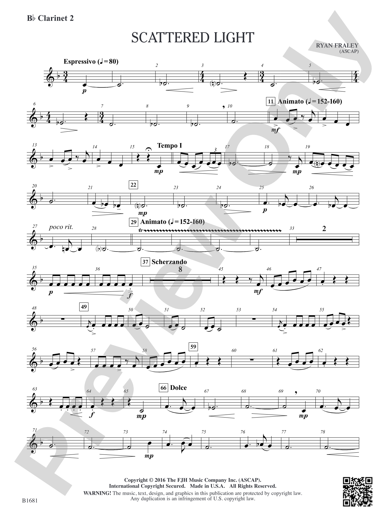 Scattered Light: B-flat Clarinet 2