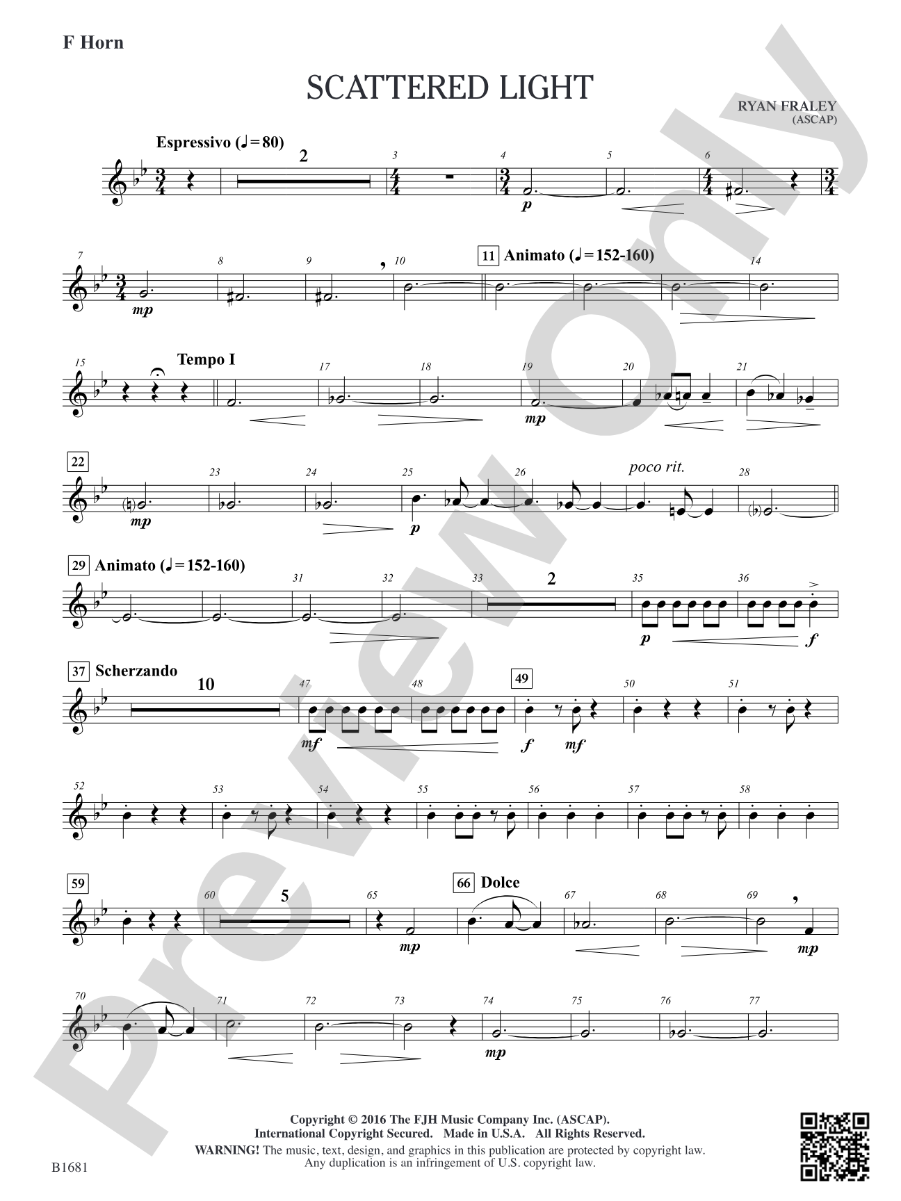 Scattered Light: F Horn