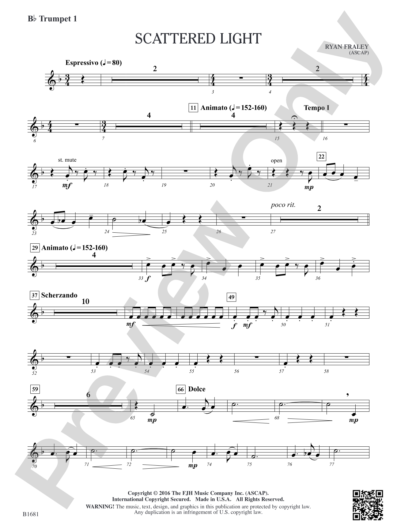Scattered Light: B-flat Trumpet 1
