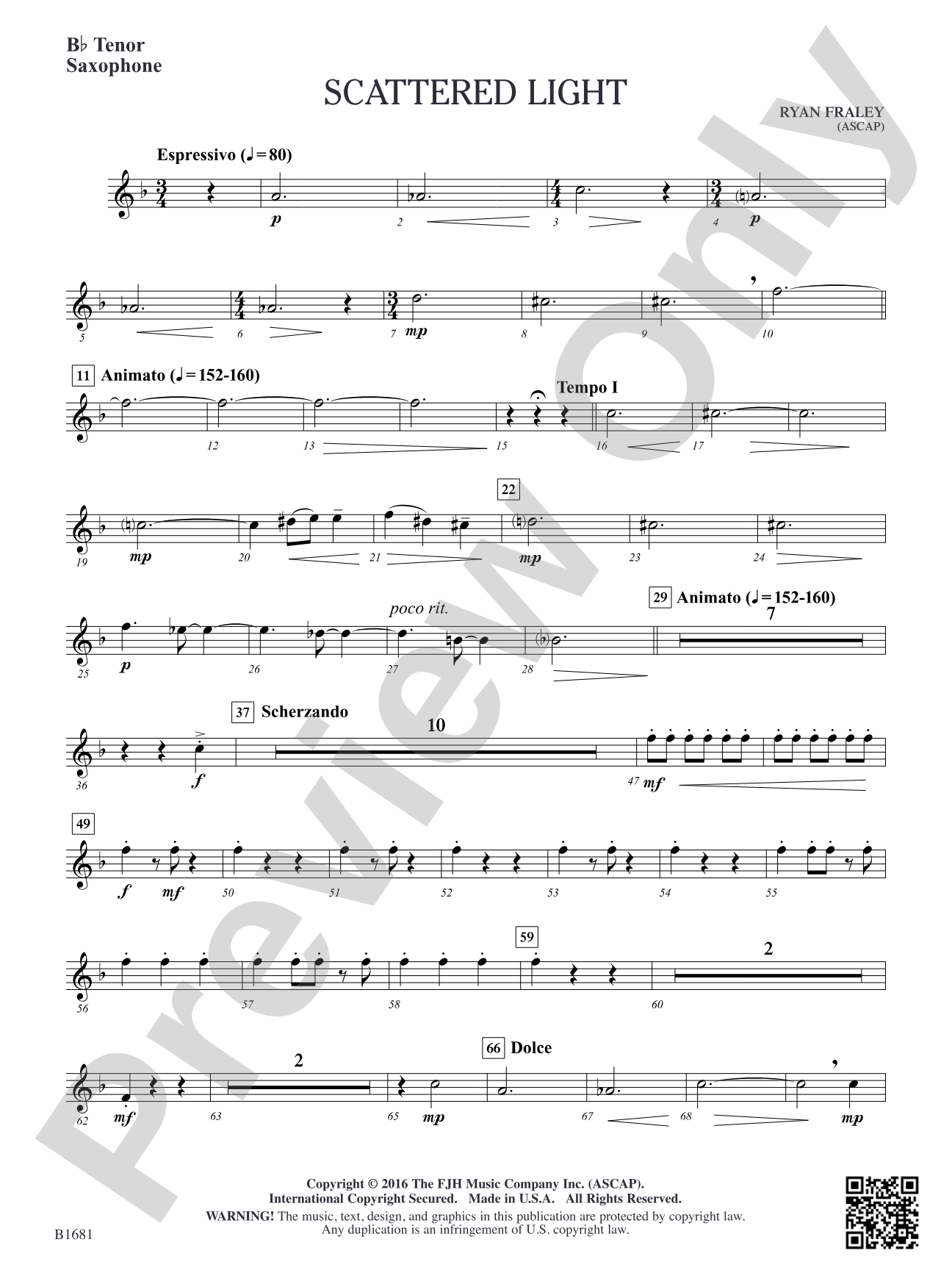 Scattered Light: B-flat Tenor Saxophone