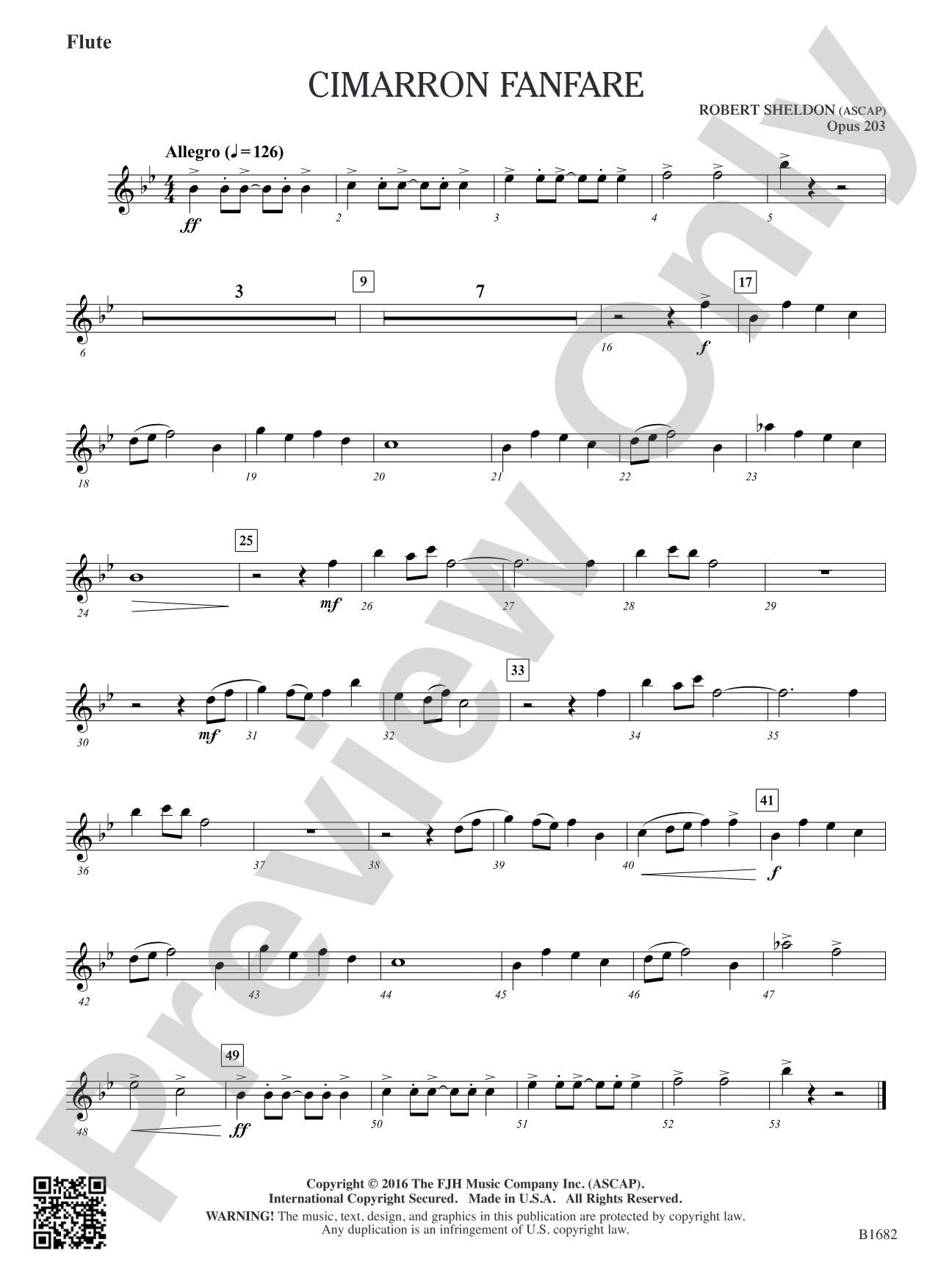Cimarron Fanfare: Flute