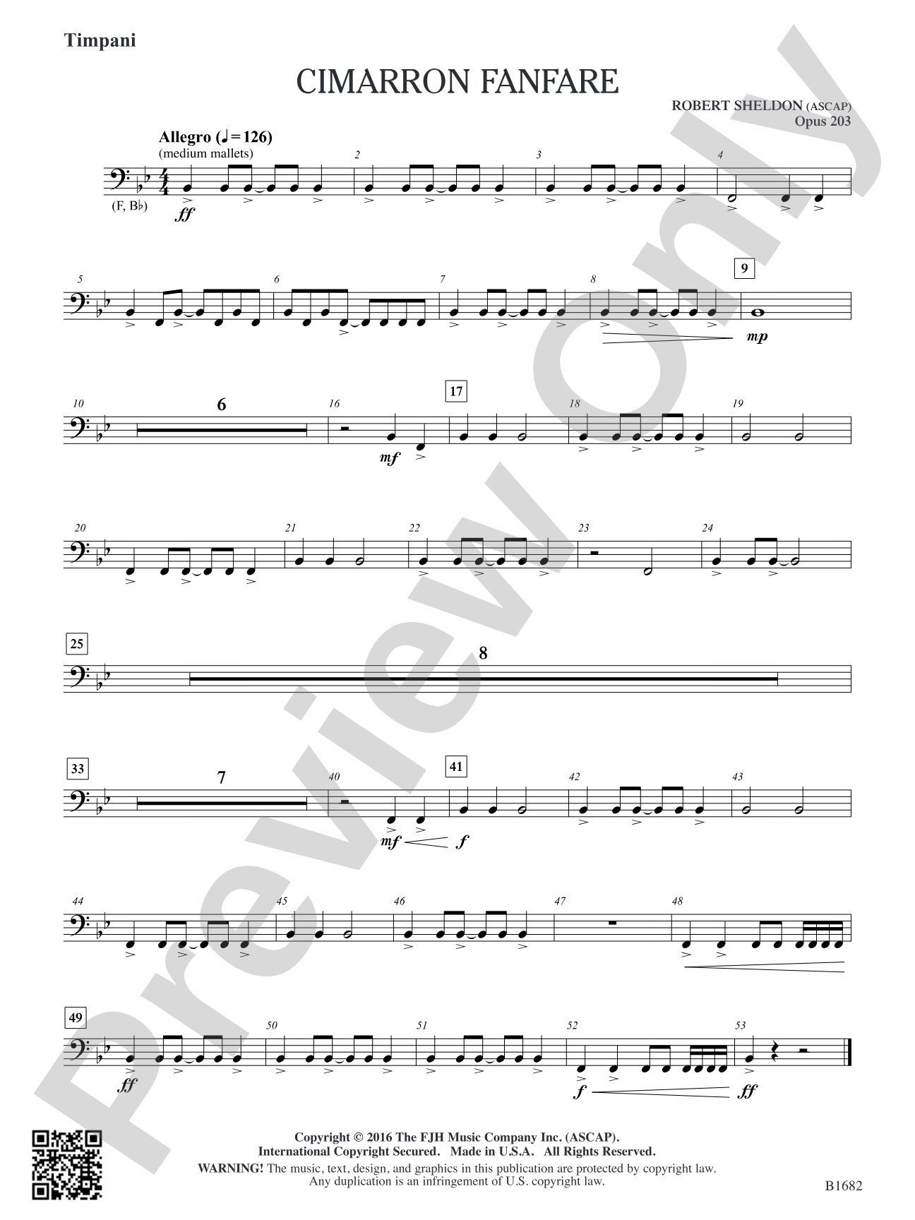 Cimarron Fanfare: Timpani