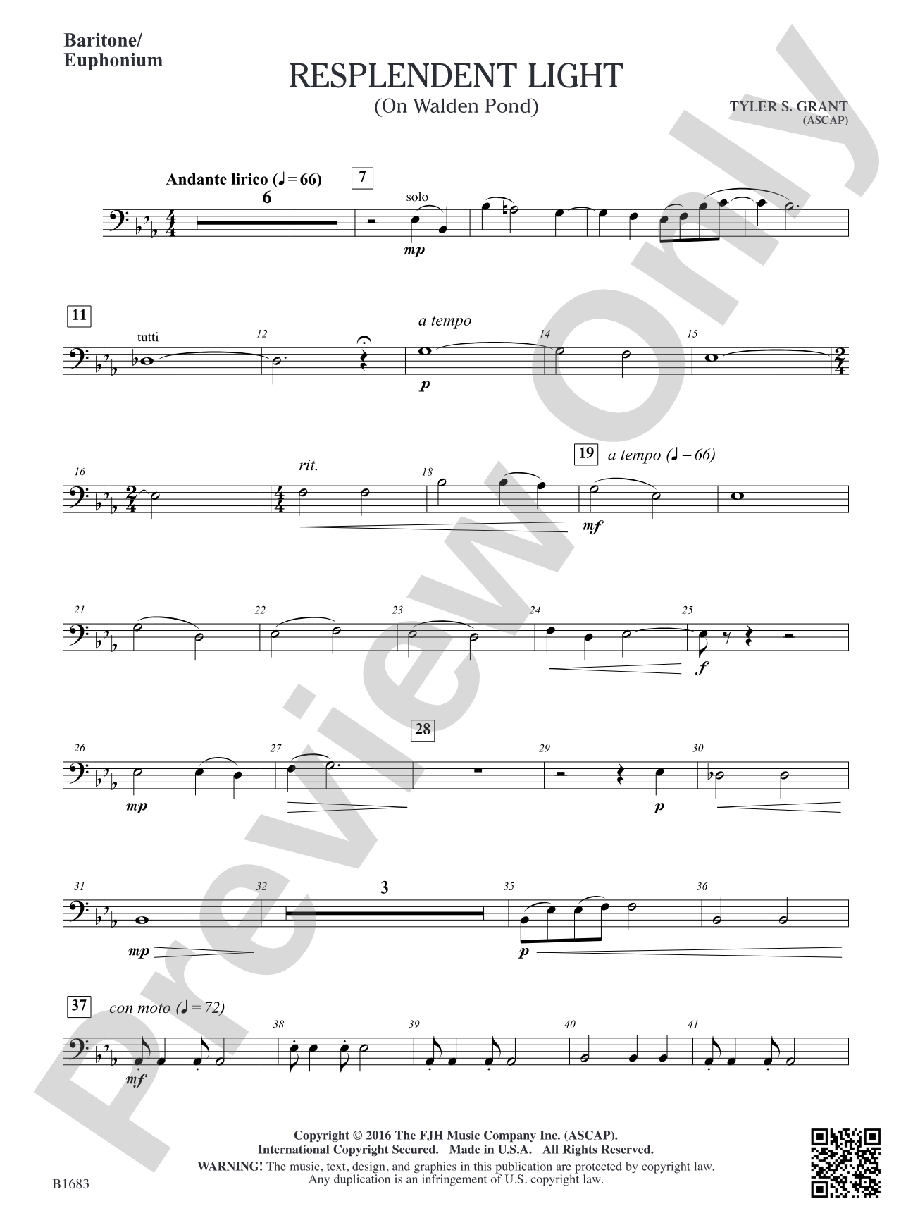 Resplendent Light: Baritone / Euphonium