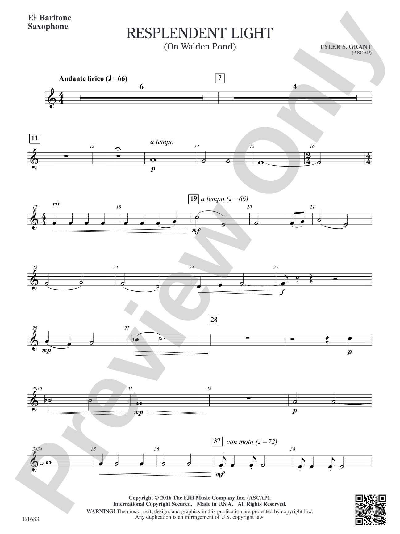 Resplendent Light: E-flat Baritone Saxophone