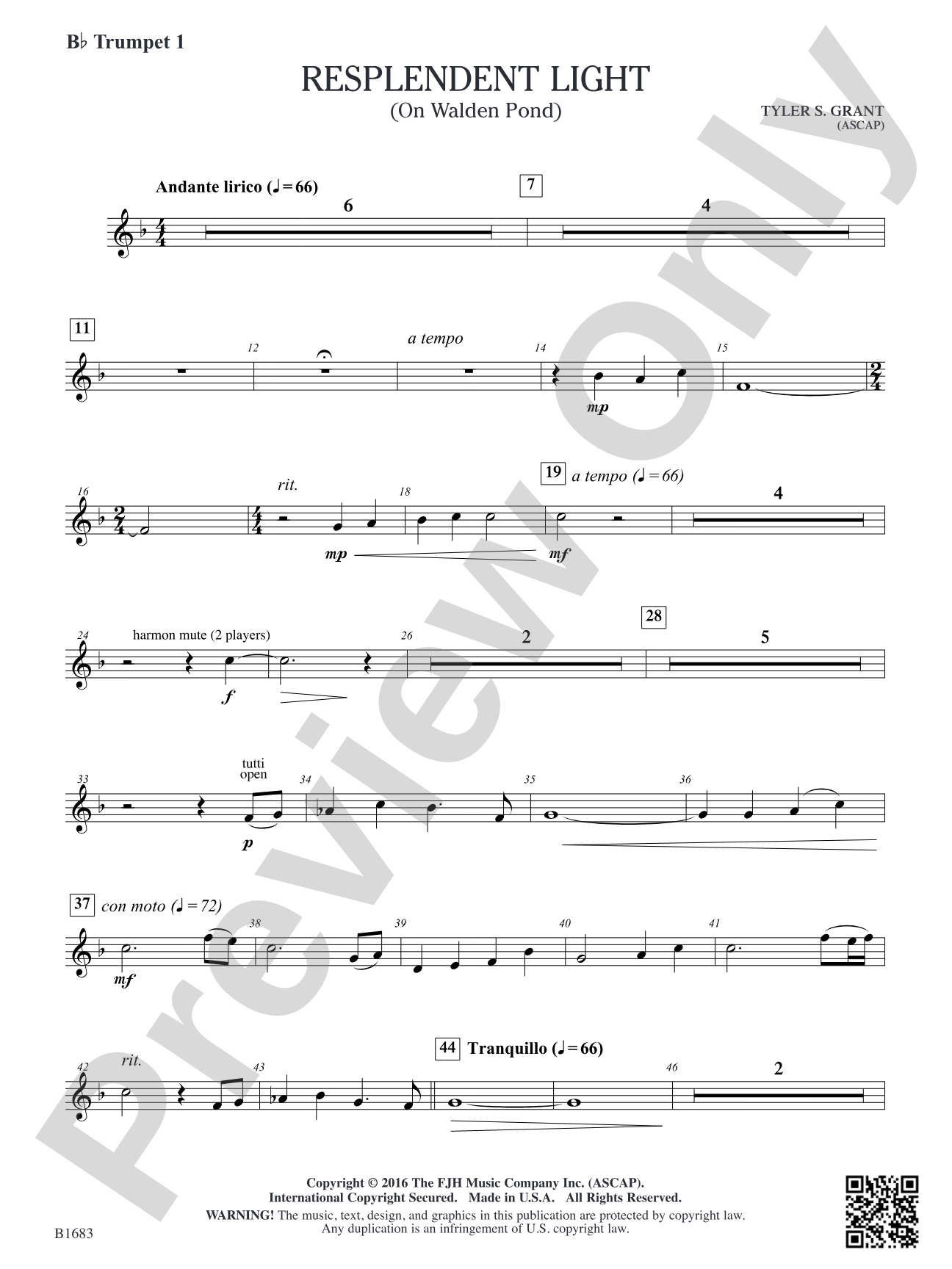 Resplendent Light: B-flat Trumpet 1