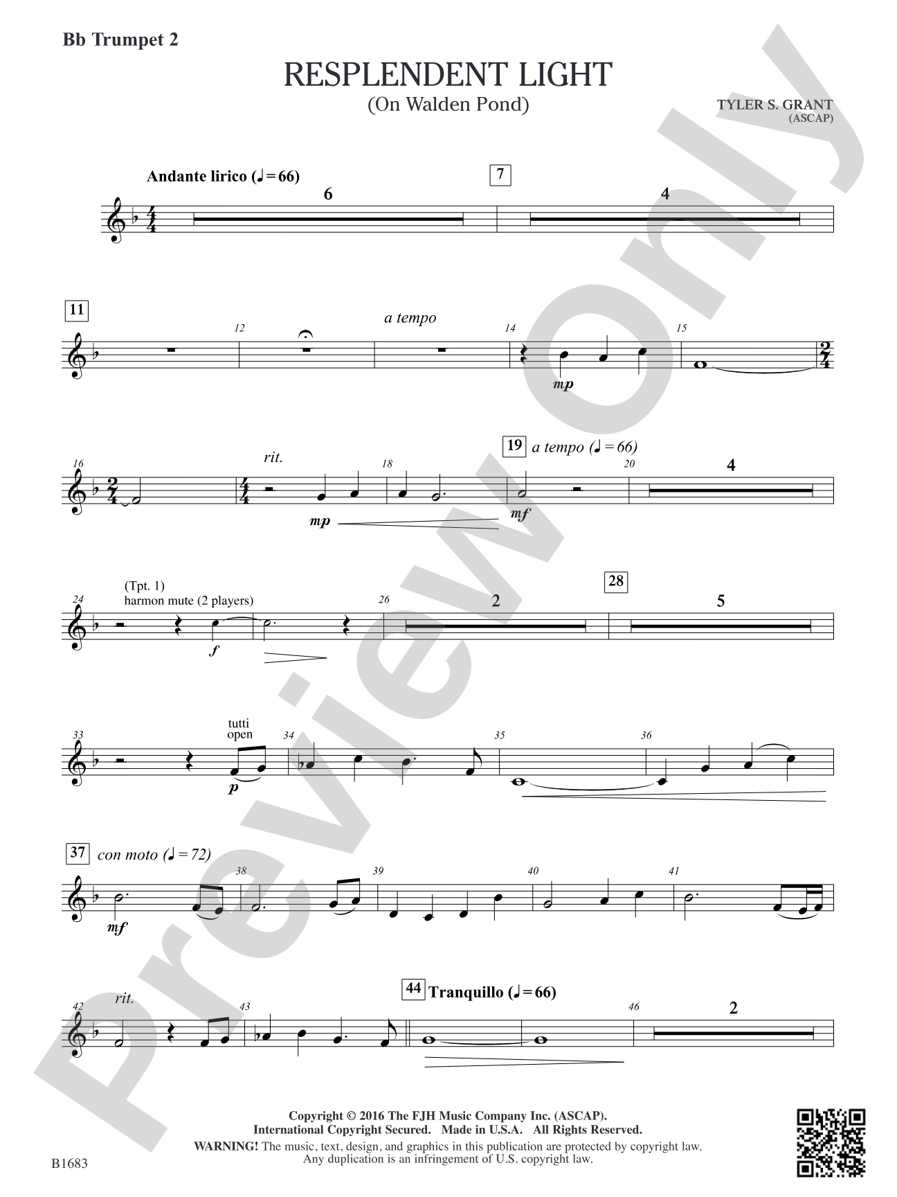 Resplendent Light: B-flat Trumpet 2
