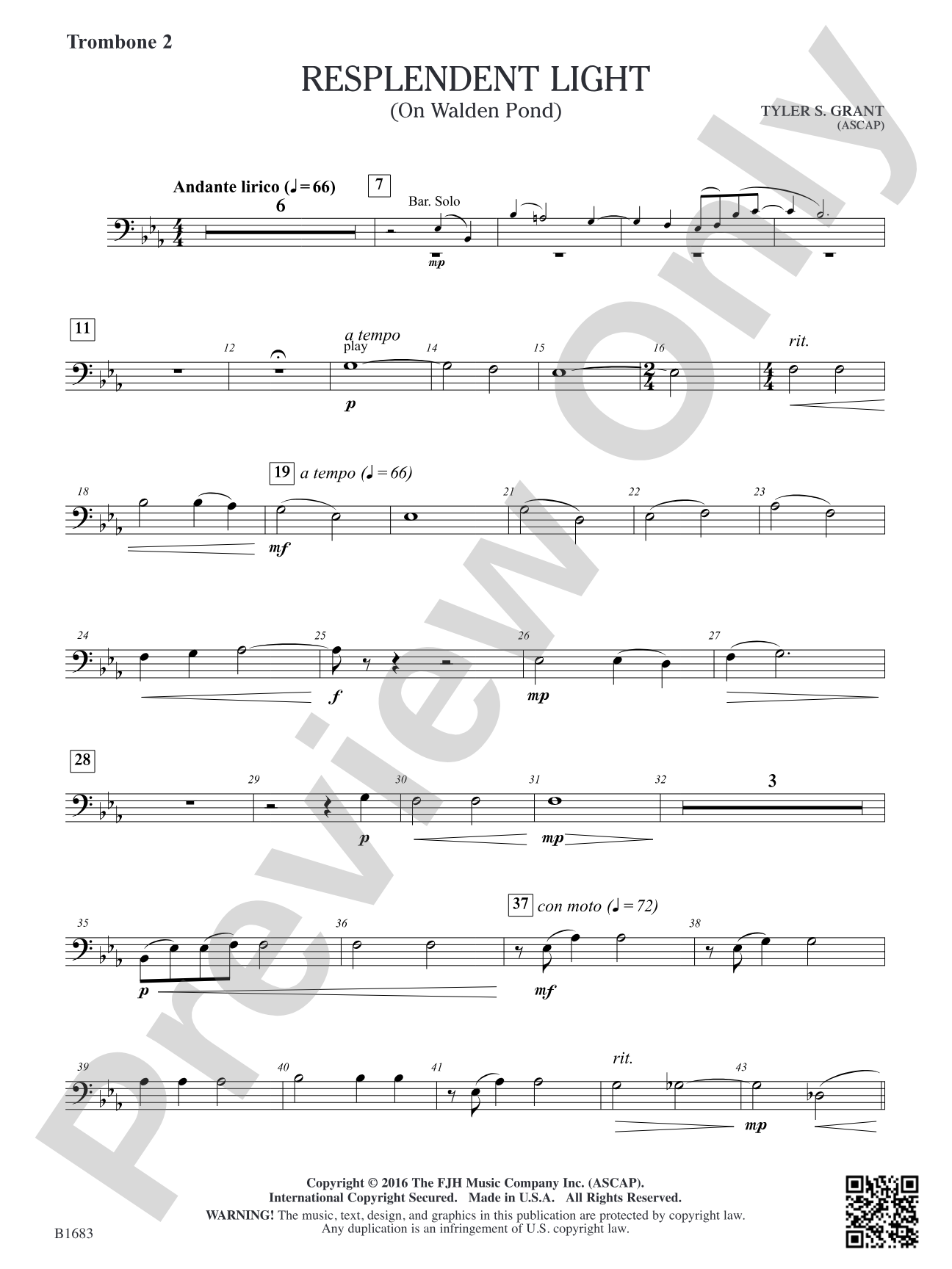 Resplendent Light: Trombone 2