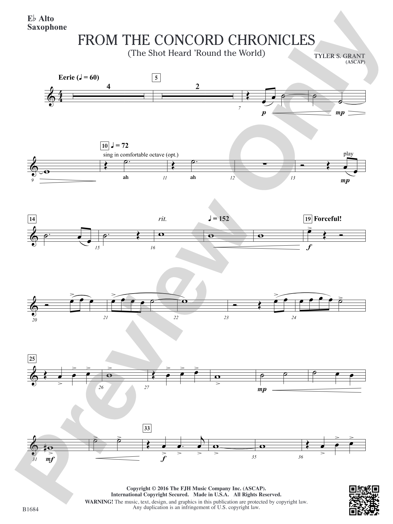 From the Concord Chronicles: E-flat Alto Saxophone