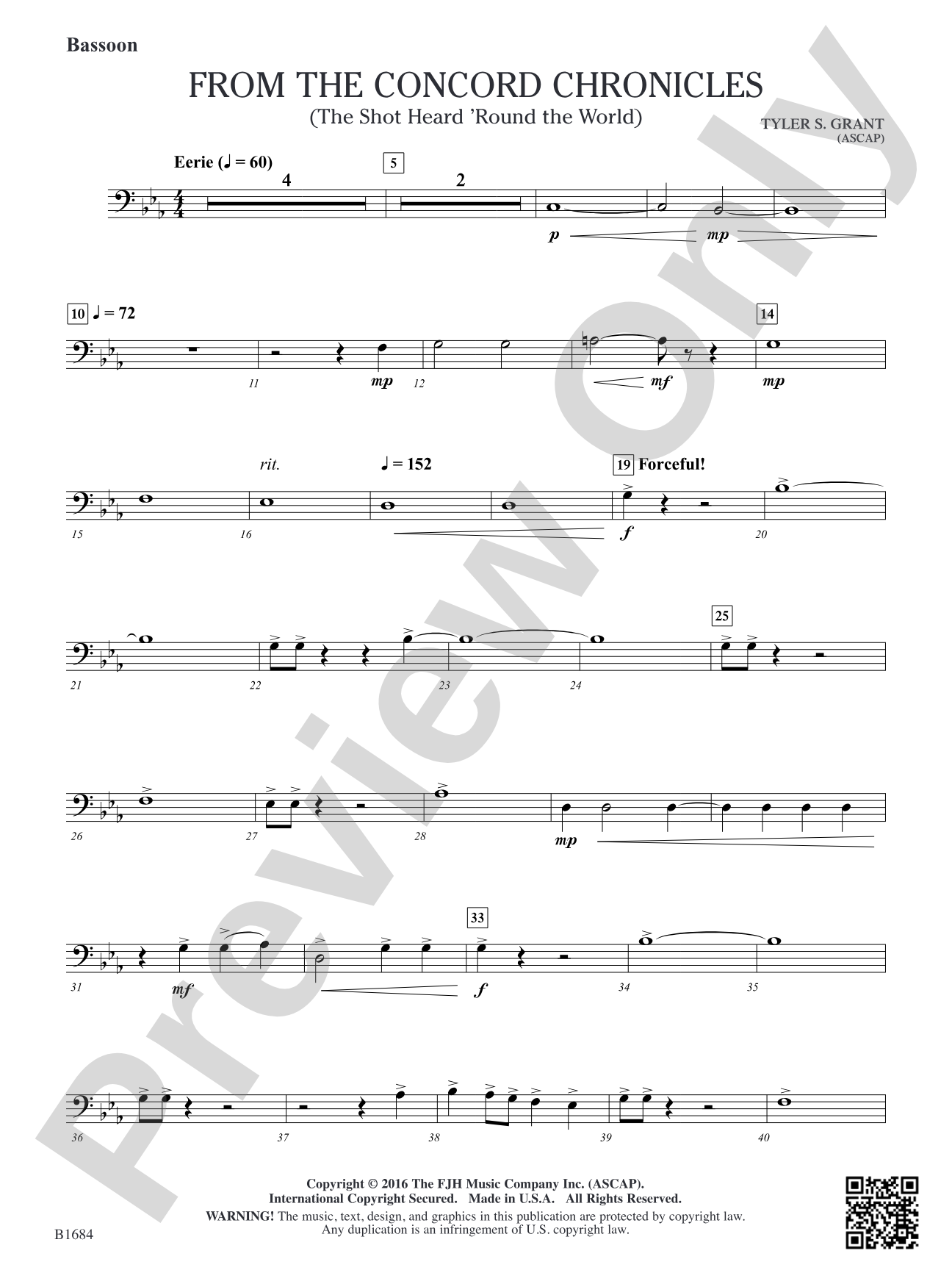 From the Concord Chronicles: Bassoon