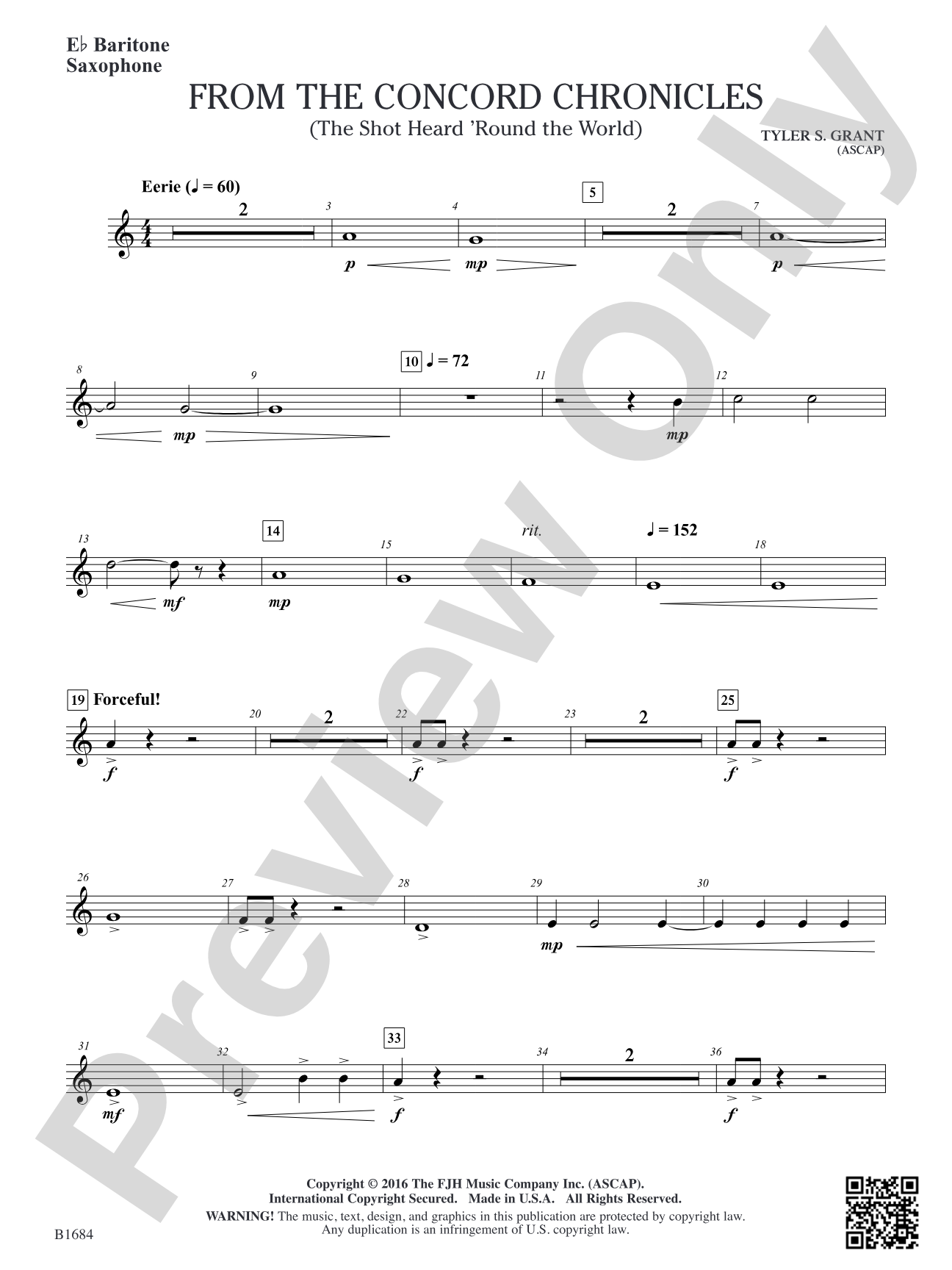 From the Concord Chronicles: E-flat Baritone Saxophone
