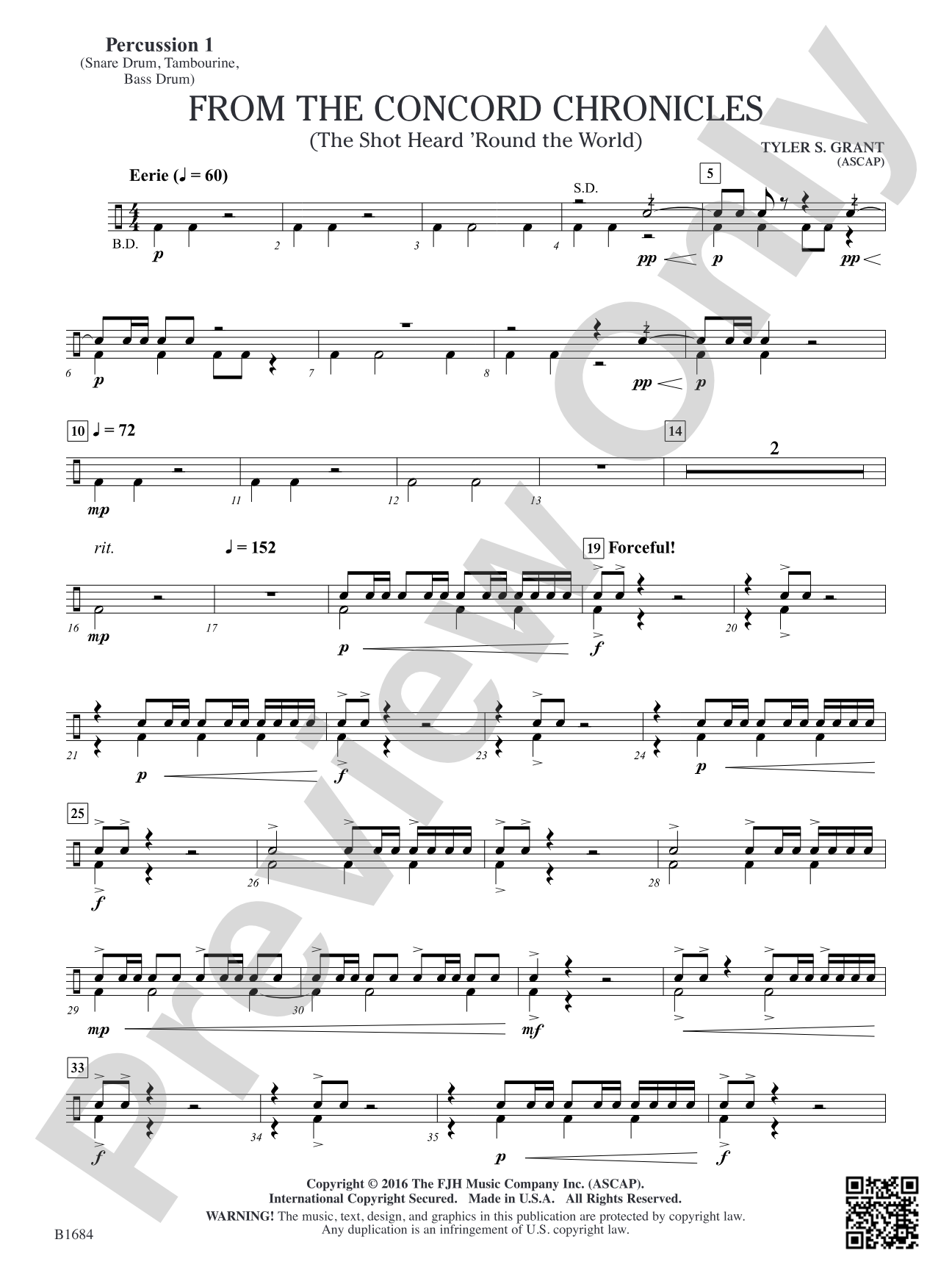 From the Concord Chronicles: Percussion 1