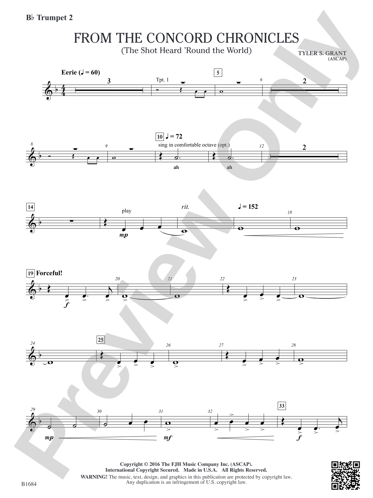 From the Concord Chronicles: B-flat Trumpet 2
