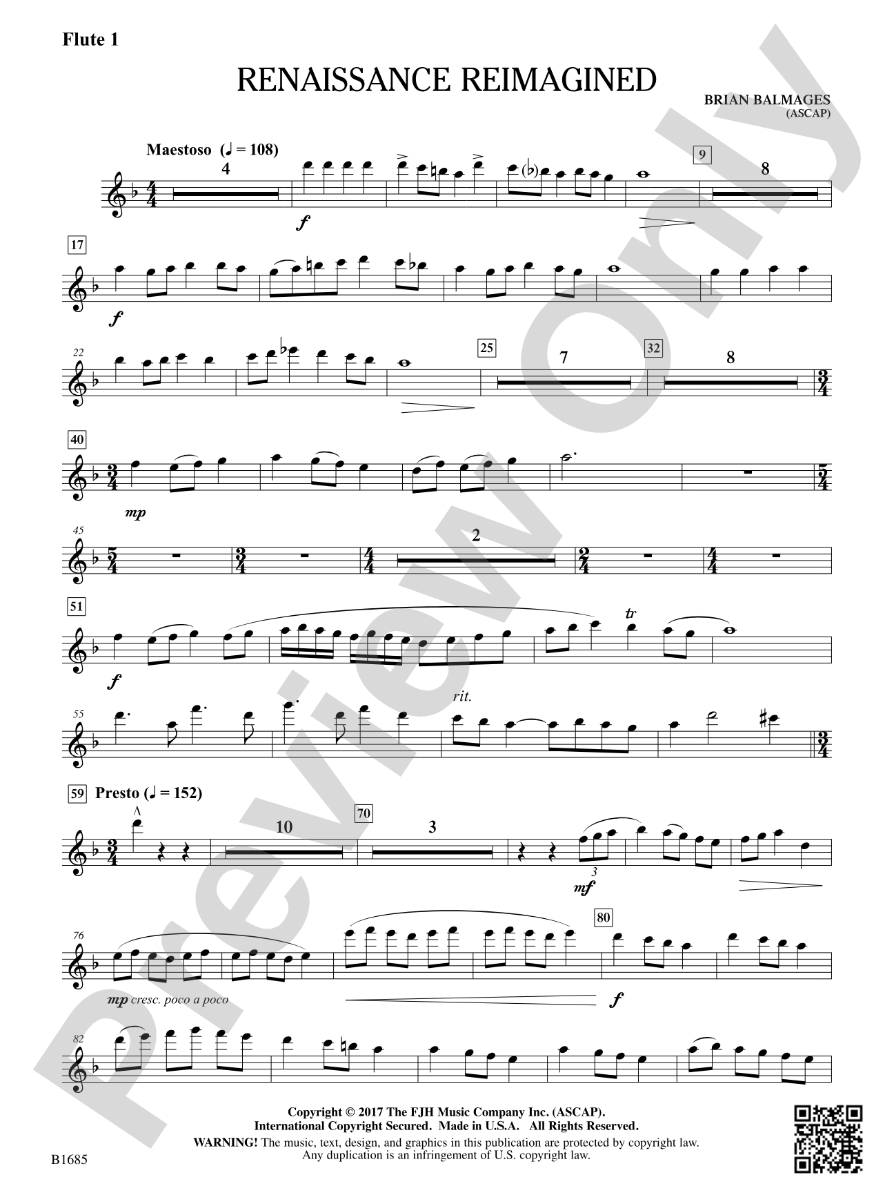 Renaissance Reimagined: Flute 1