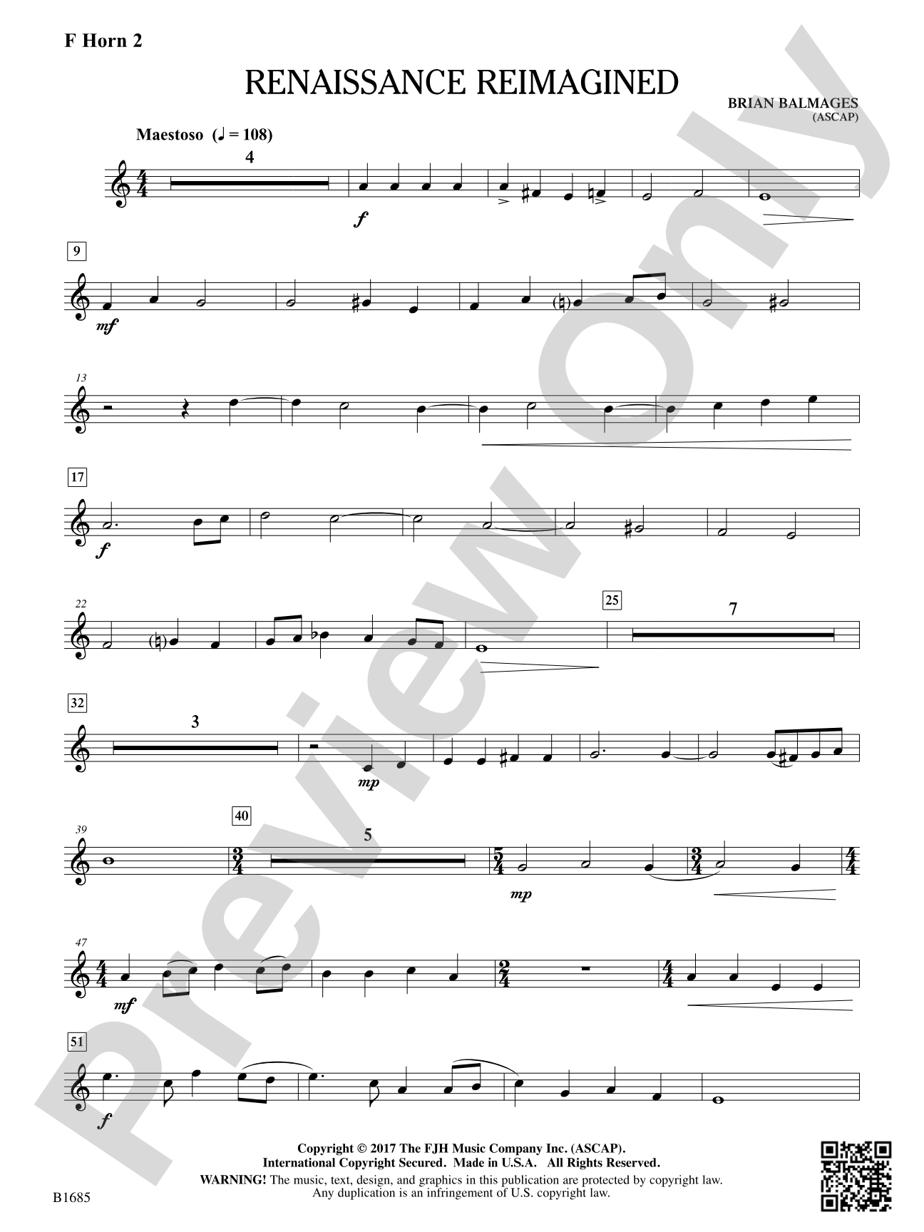 Renaissance Reimagined: F Horn 2
