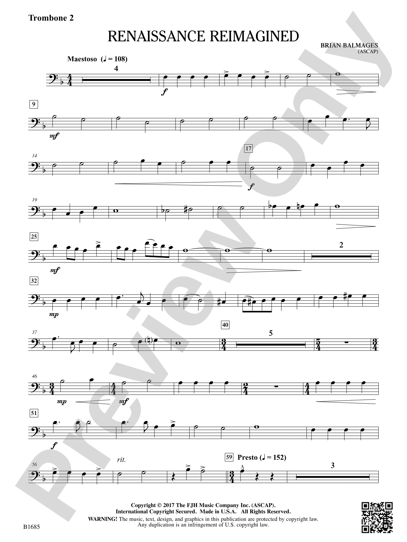Renaissance Reimagined: Trombone 2