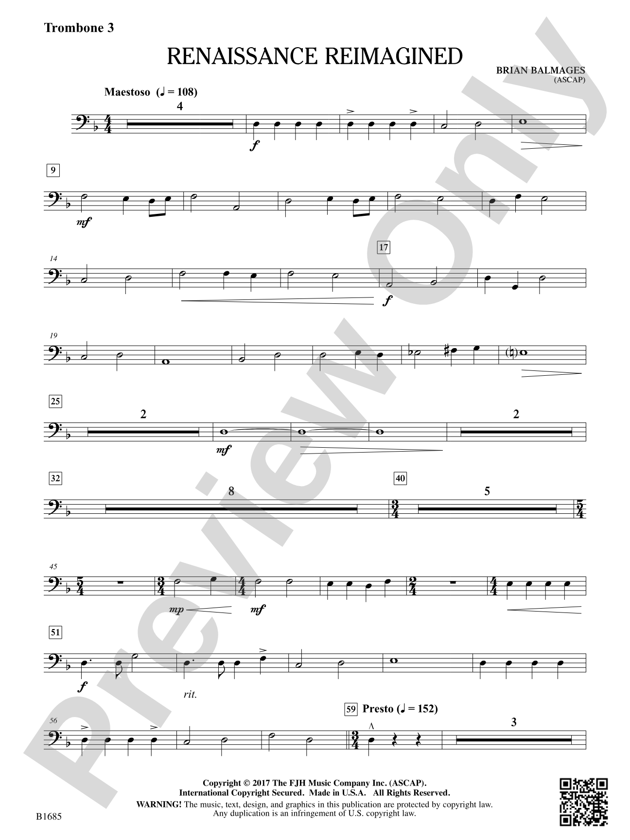 Renaissance Reimagined: Trombone 3