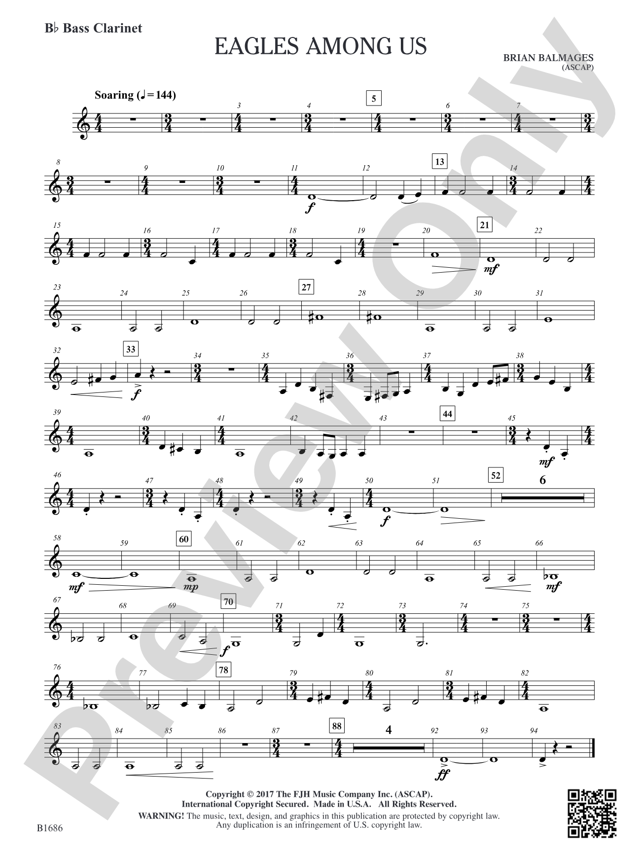 Eagles Among Us: B-flat Bass Clarinet