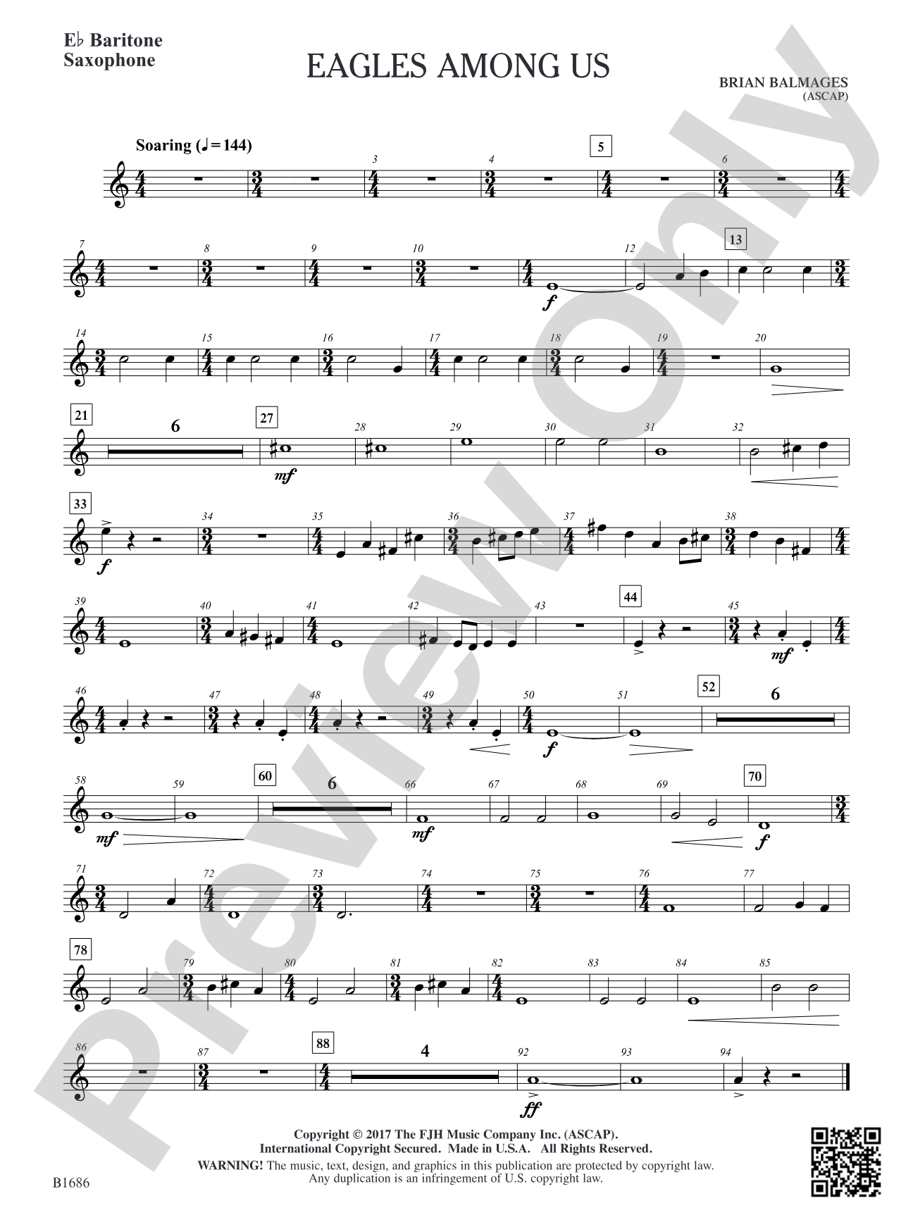 Eagles Among Us: E-flat Baritone Saxophone