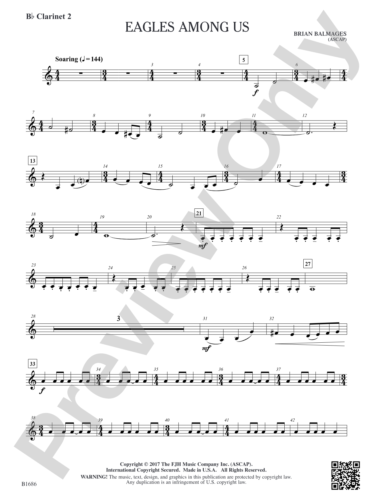 Eagles Among Us: B-flat Clarinet 2