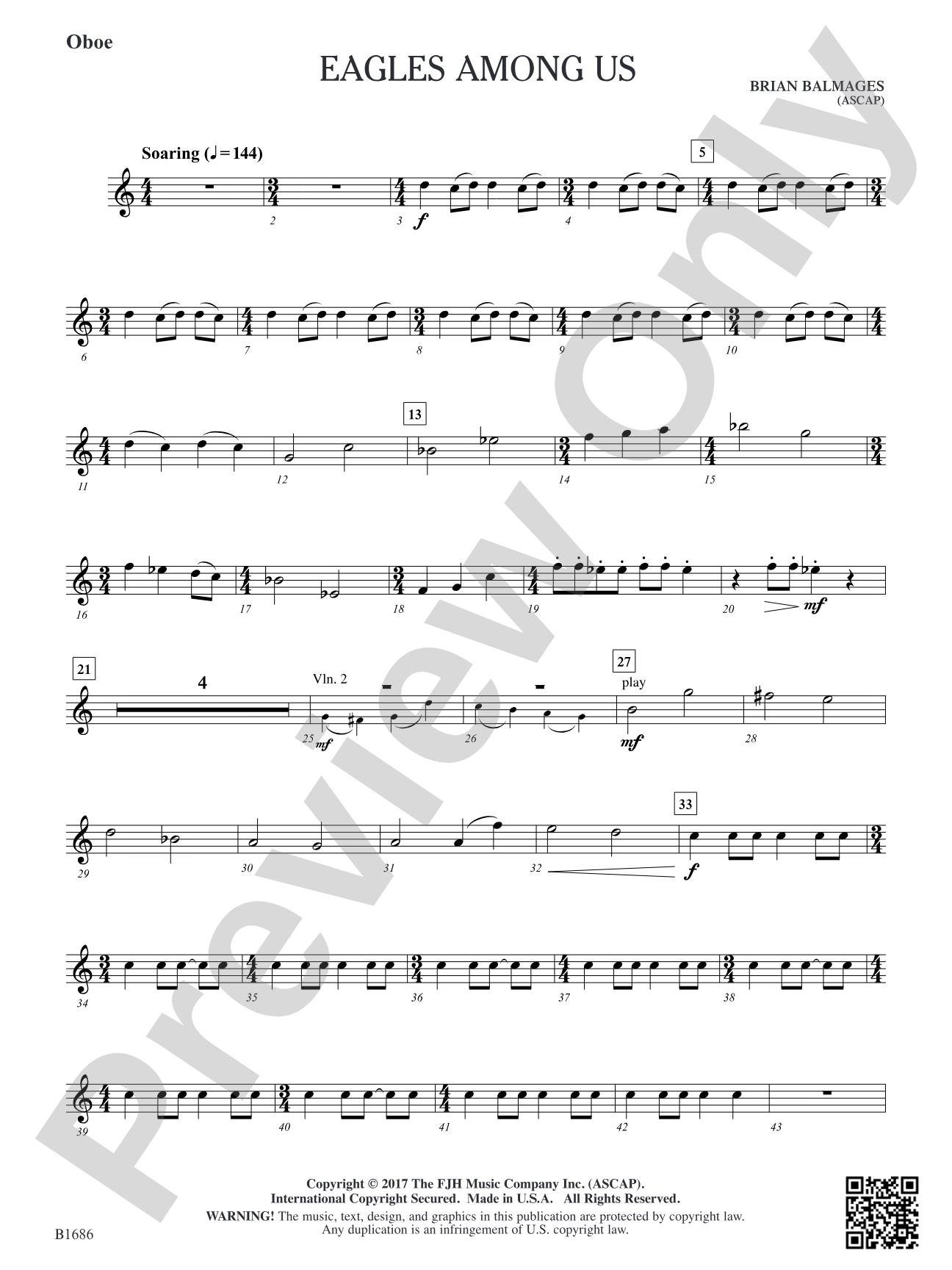 Eagles Among Us: Oboe