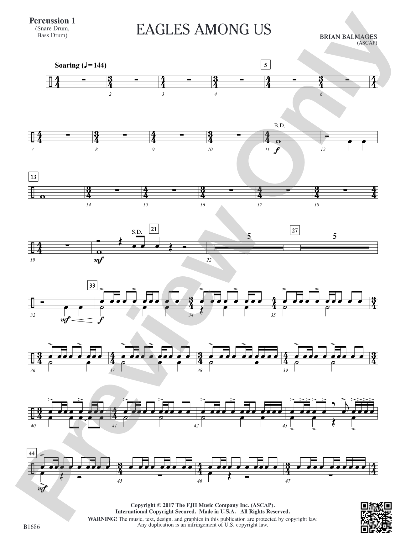 Eagles Among Us: Percussion 1