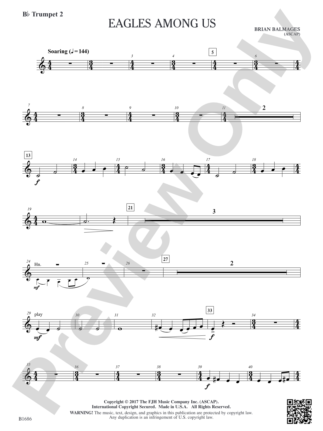 Eagles Among Us: B-flat Trumpet 2
