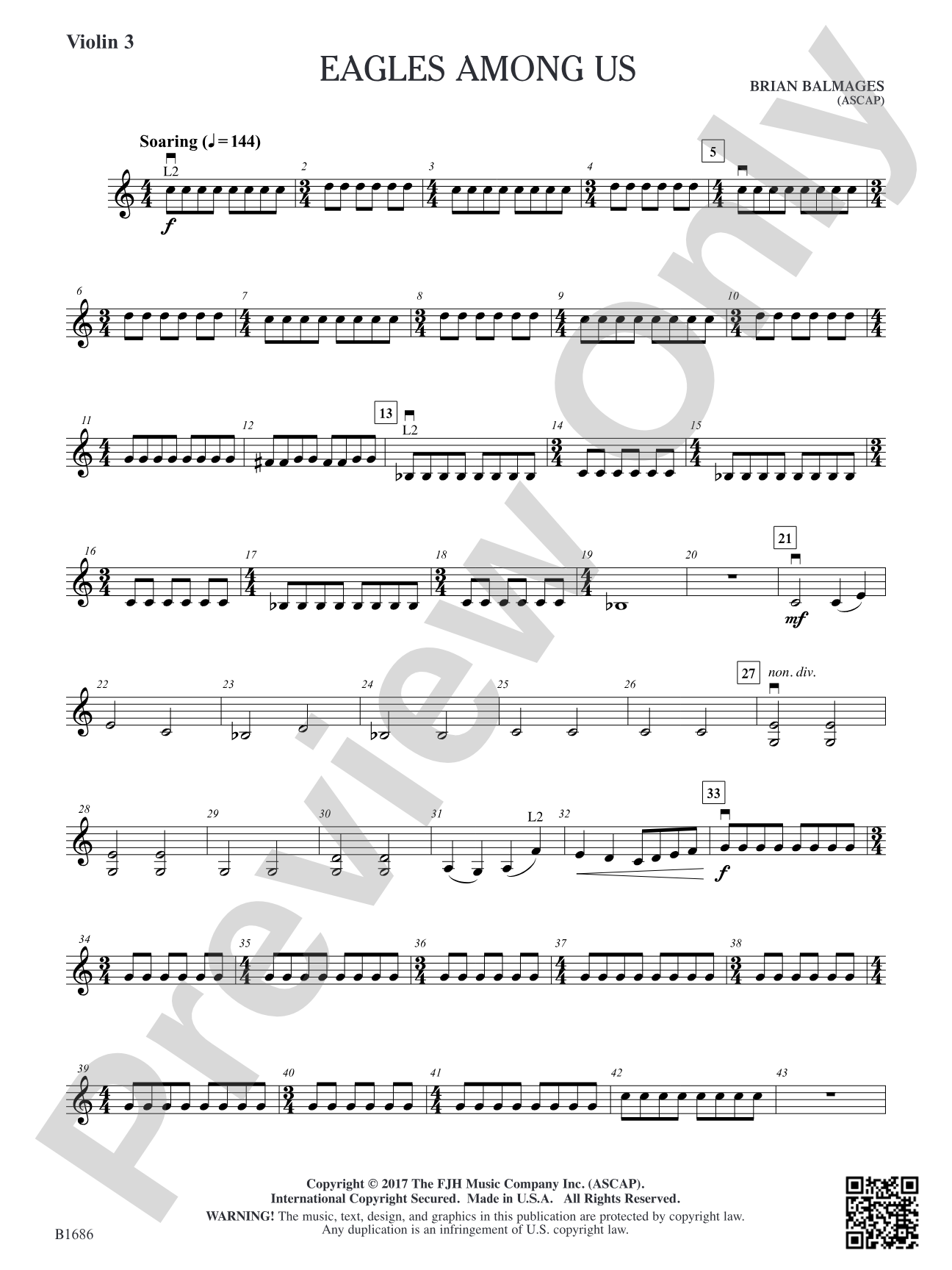 Eagles Among Us: Violin 3
