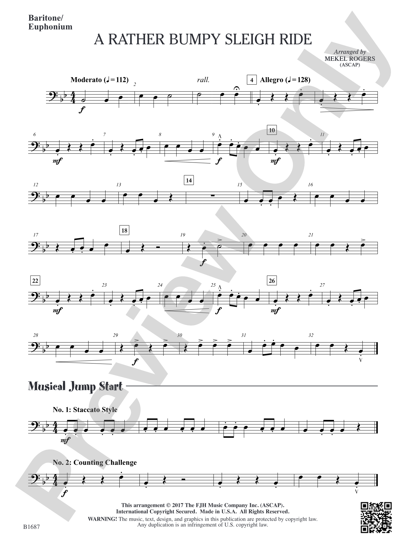 A Rather Bumpy Sleigh Ride: Baritone / Euphonium
