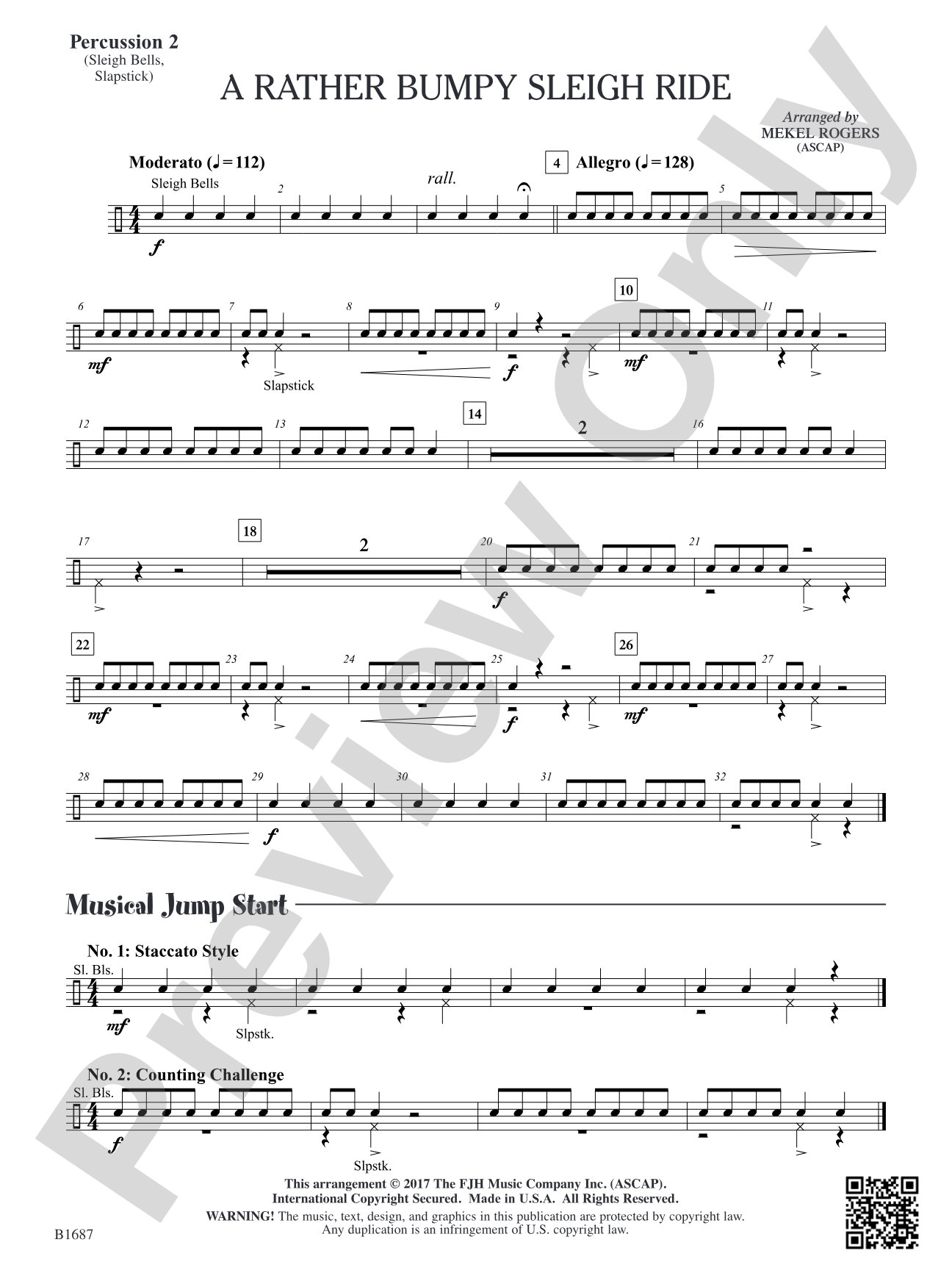 A Rather Bumpy Sleigh Ride: Percussion 2