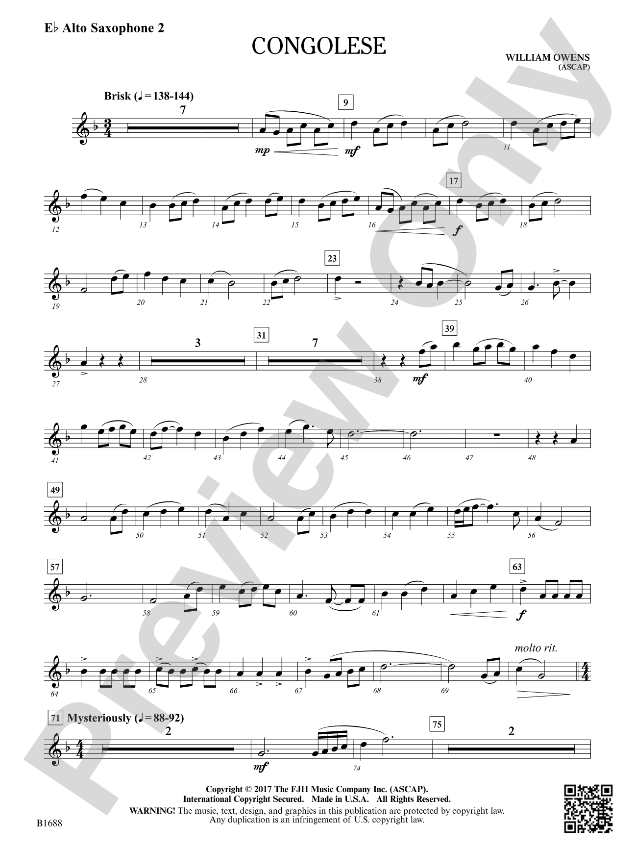 Congolese: E-flat Alto Saxophone 2