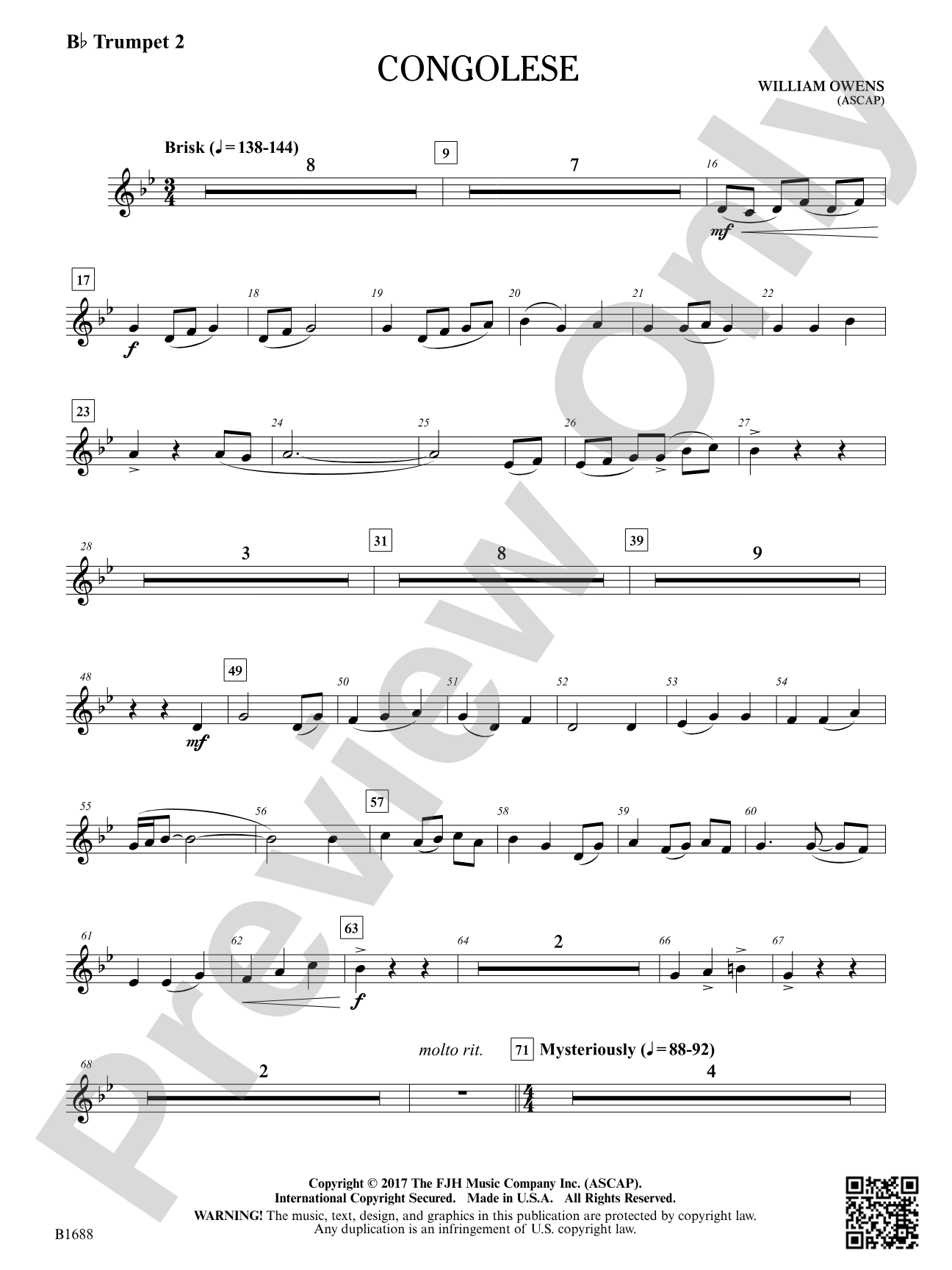 Congolese: B-flat Trumpet 2