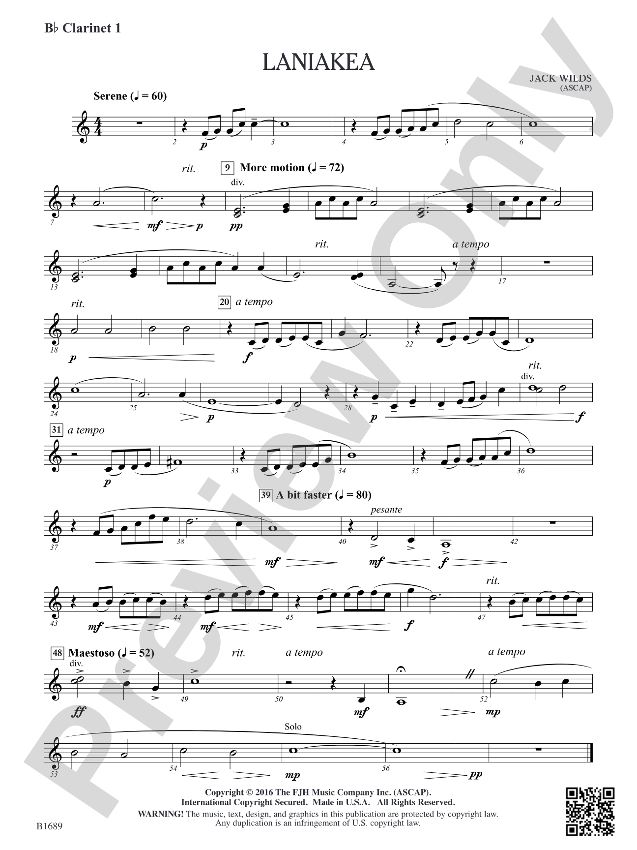 Laniakea: B-flat Clarinet 1