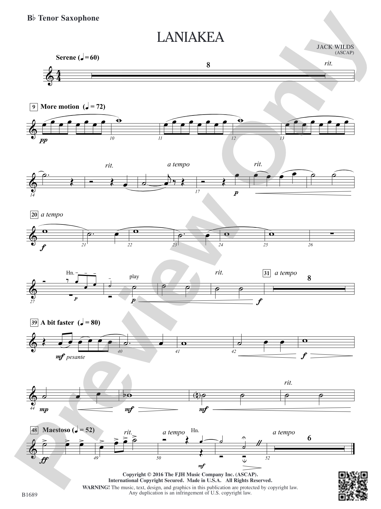 Laniakea: B-flat Tenor Saxophone