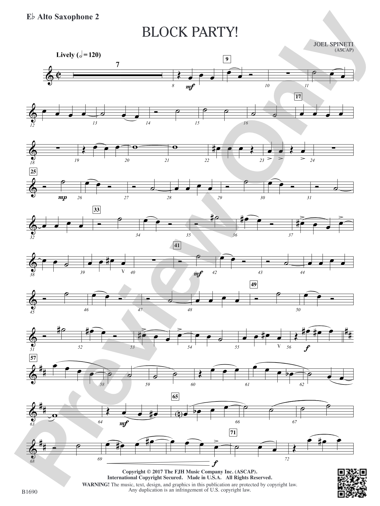 Block Party!: E-flat Alto Saxophone 2