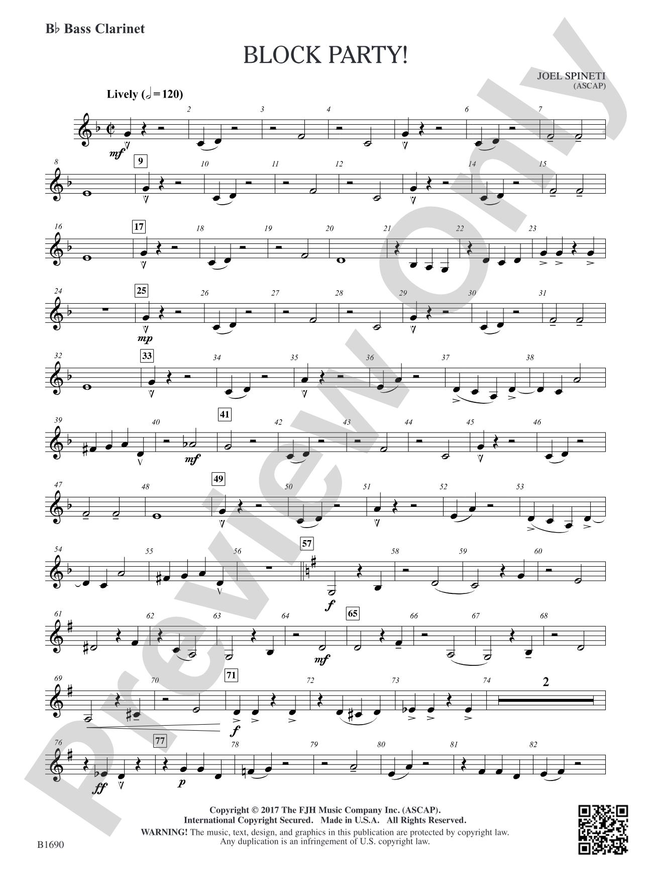 Block Party!: B-flat Bass Clarinet