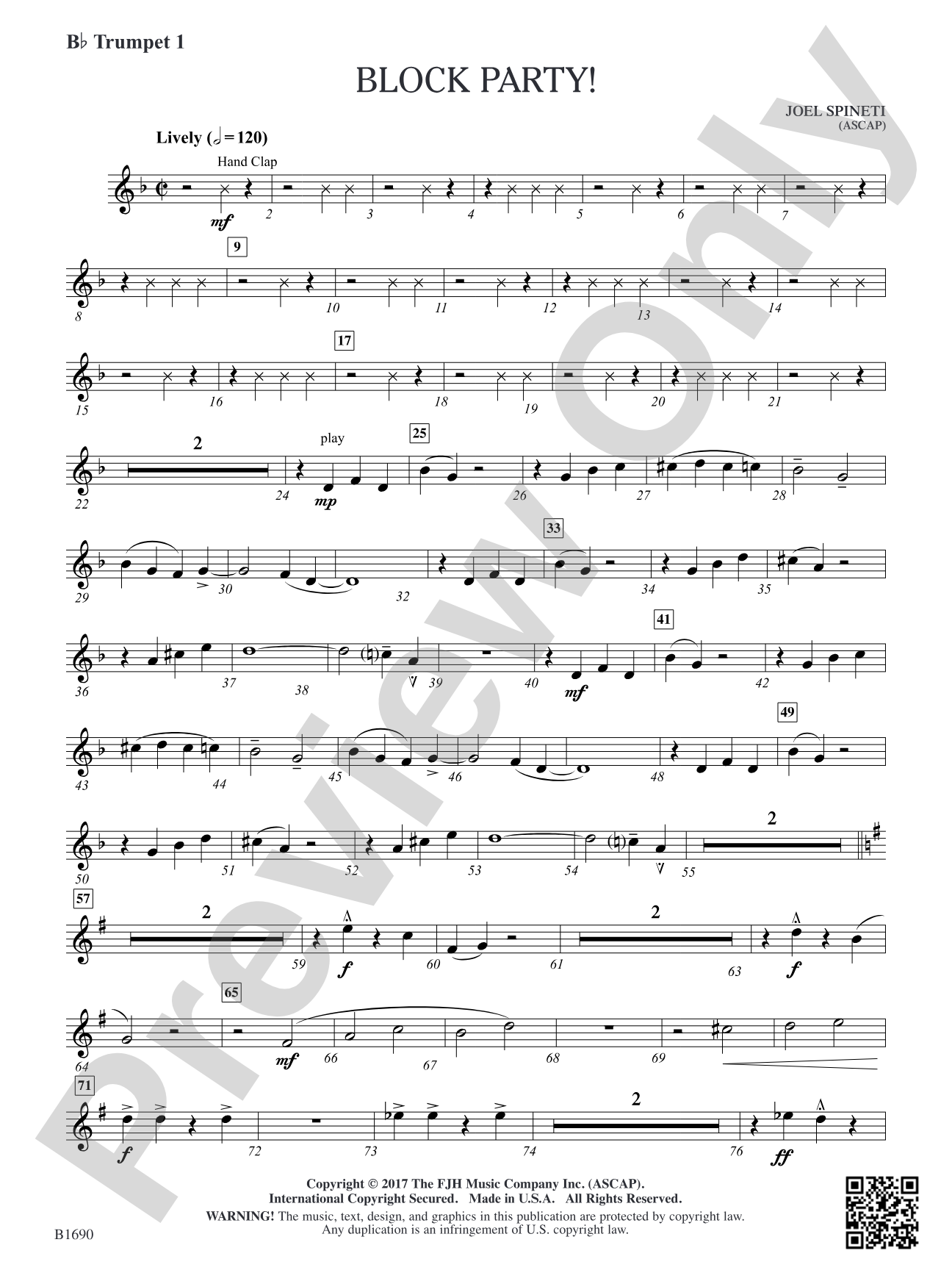Block Party!: B-flat Trumpet 1