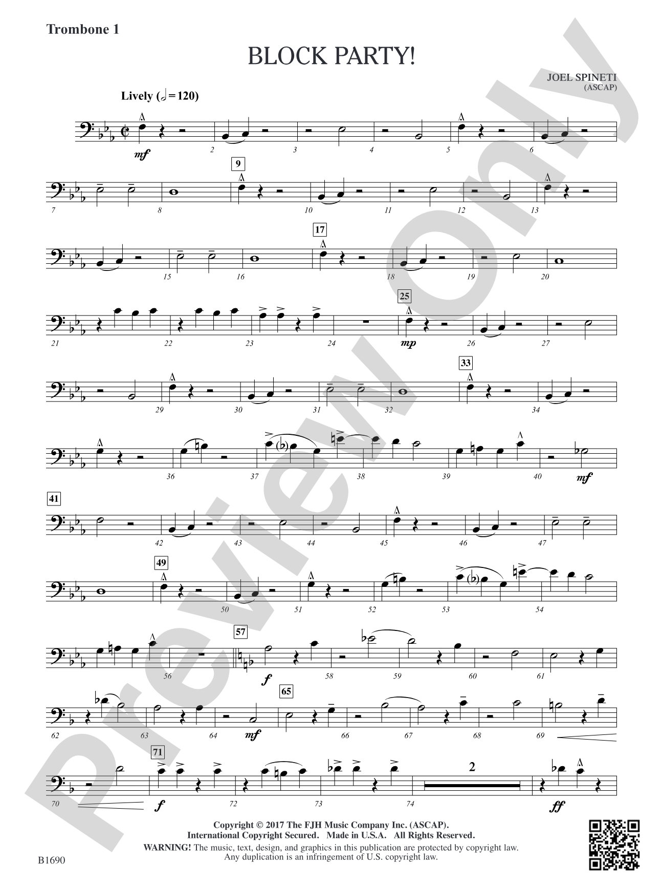 Block Party!: Trombone 1