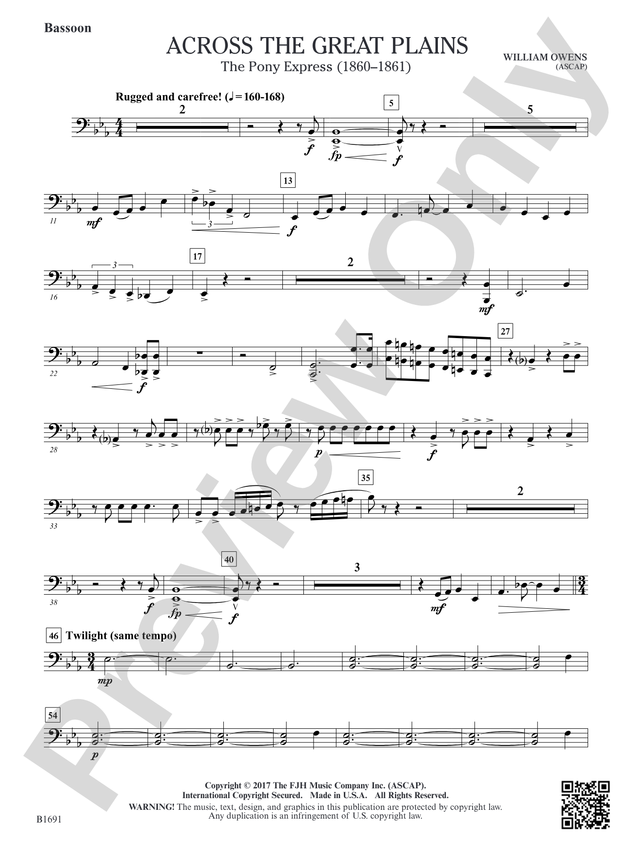 Across The Great Plains: Bassoon