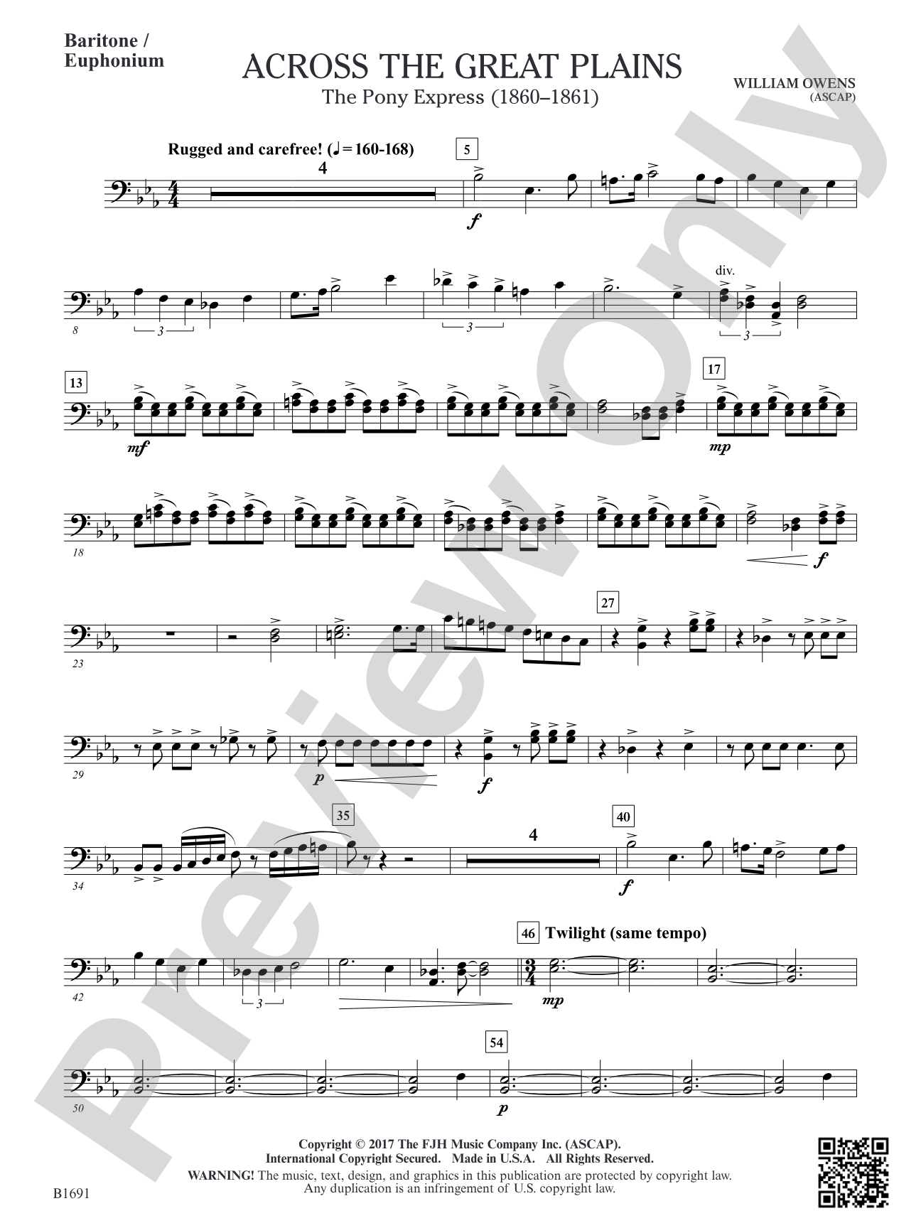 Across The Great Plains: Baritone/Euphonium