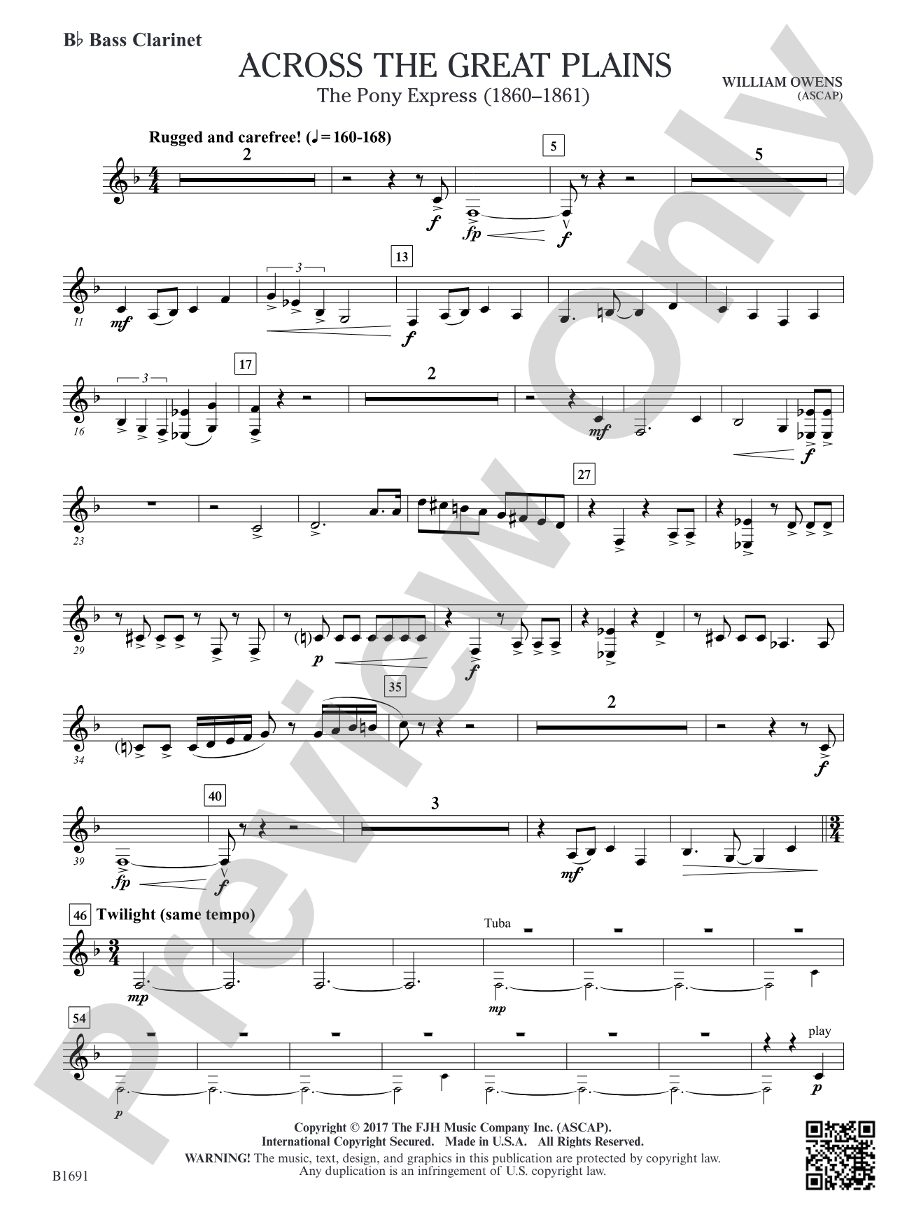 Across The Great Plains: B-flat Bass Clarinet