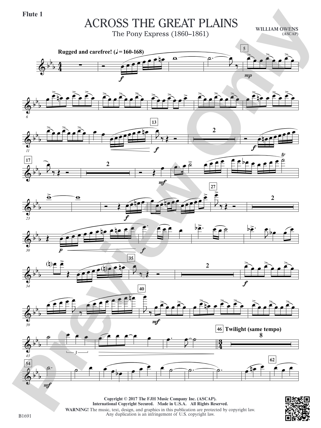 Across The Great Plains: Flute 1