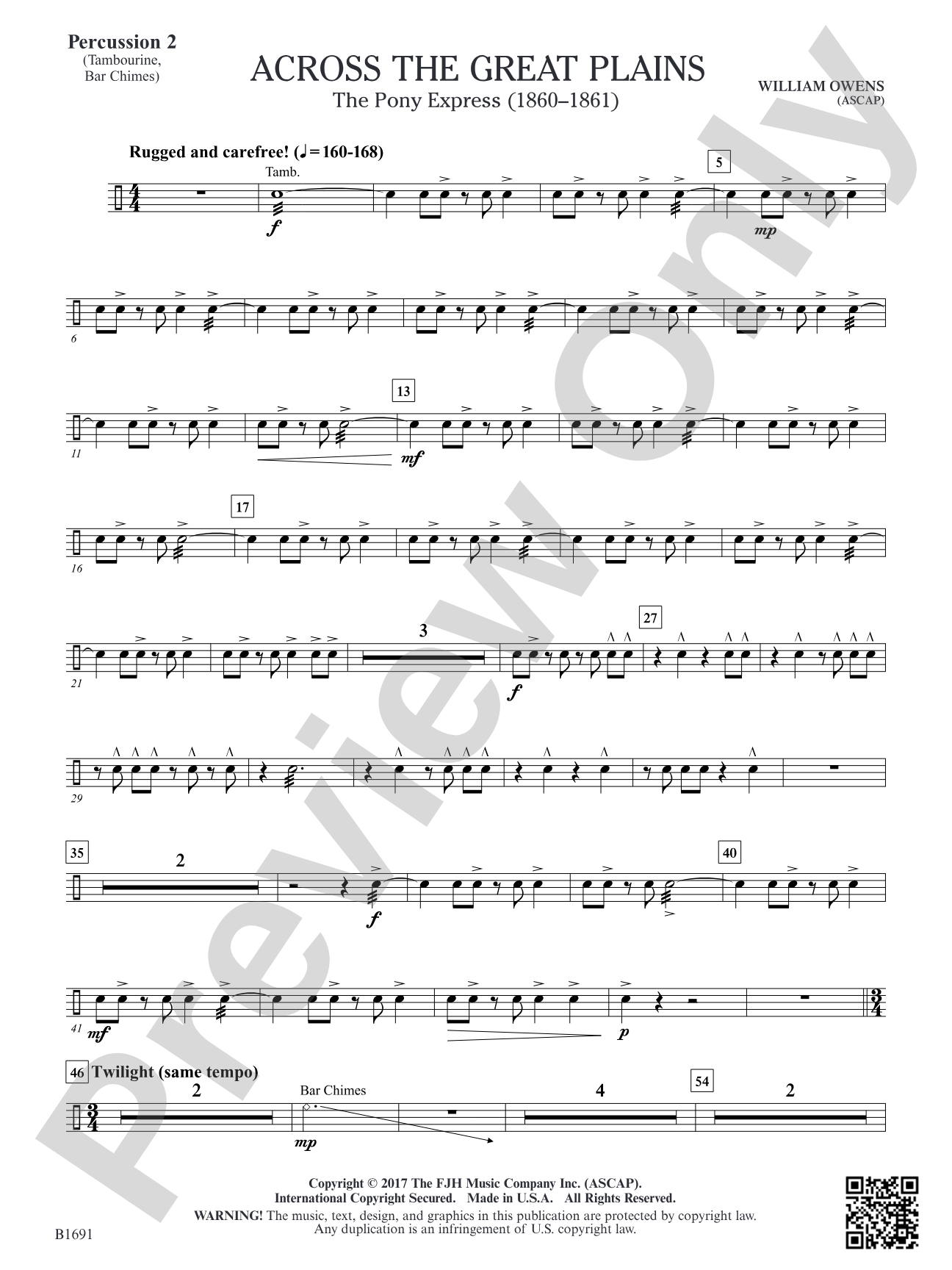 Across The Great Plains: Percussion 2